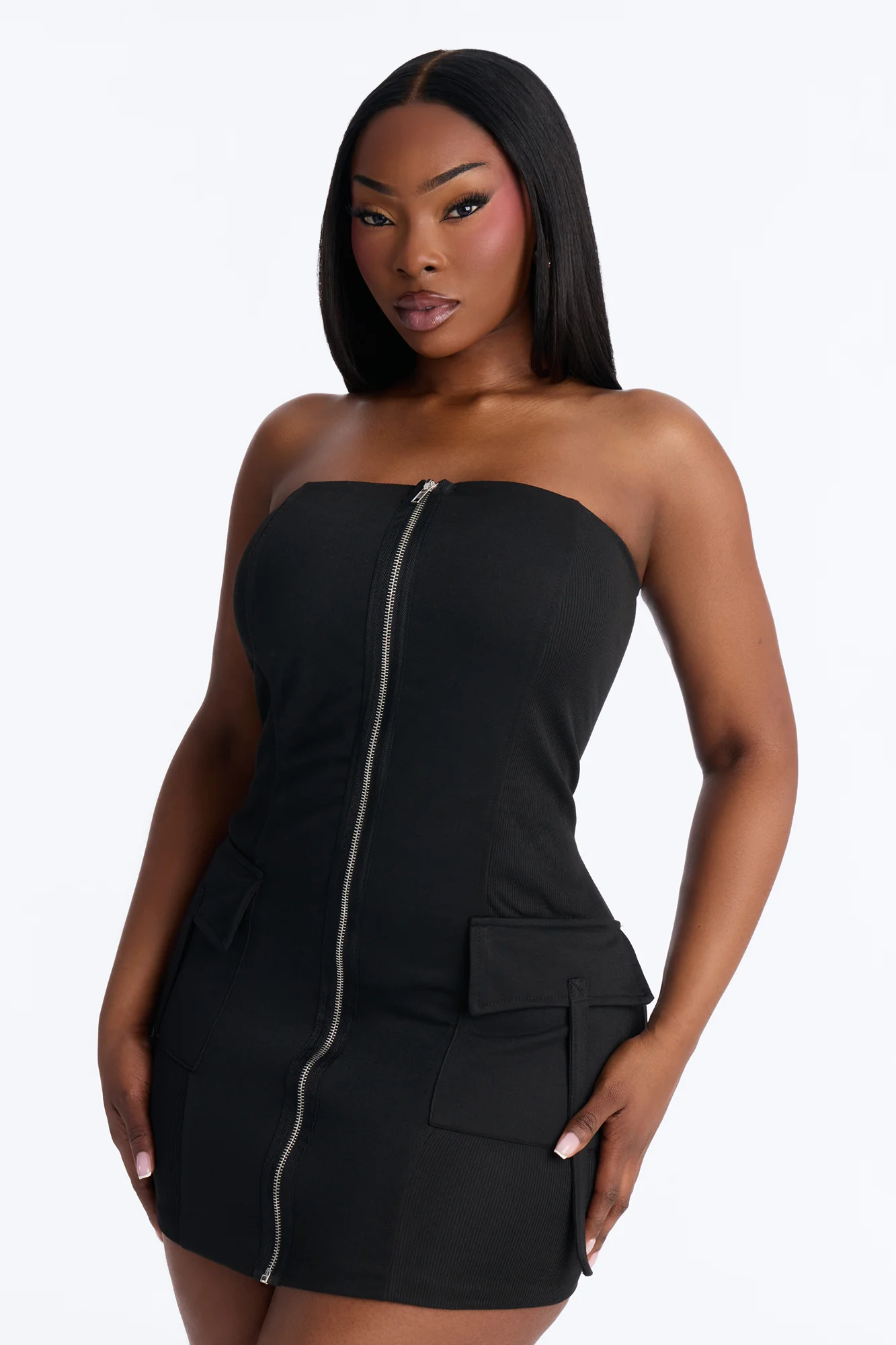 Cara Cargo Strapless Dresses Mini Dress - Black - Image 5