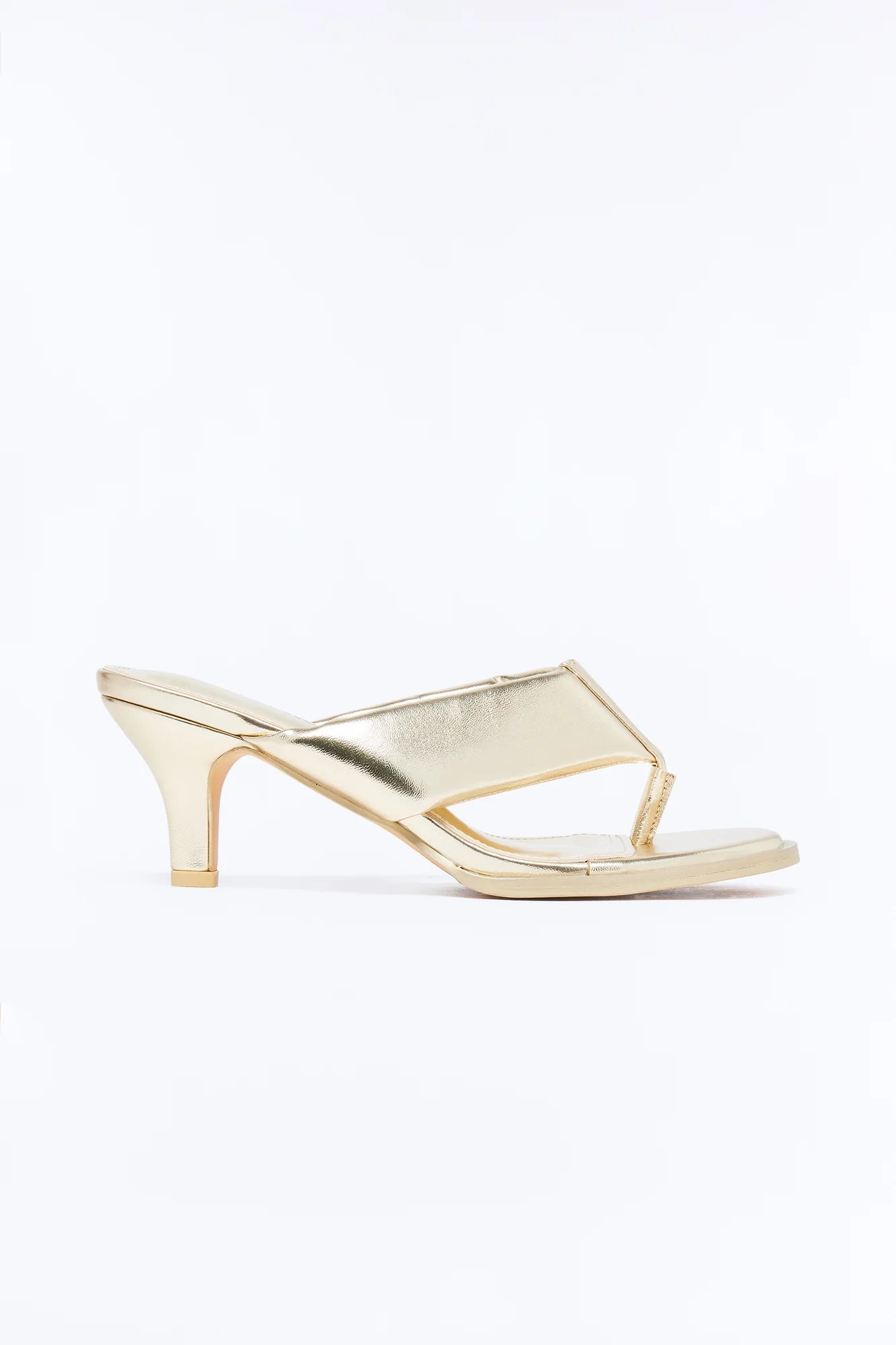 Cardinal Thong Kitten Heels - Gold - Image 4