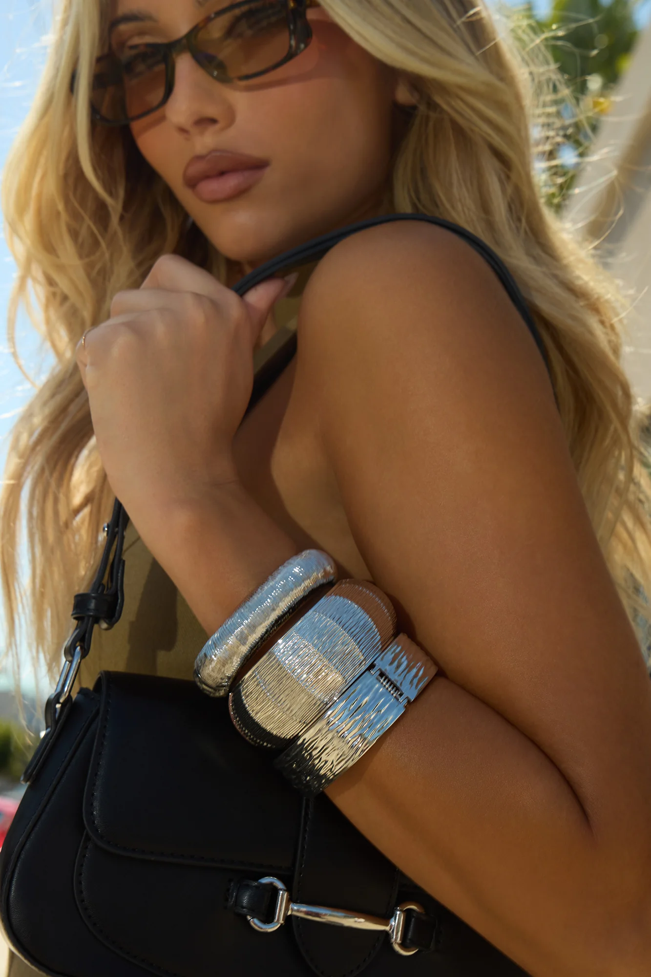 Caribbean Maya 3 Piece Bracelet Set - Silver - Image 2