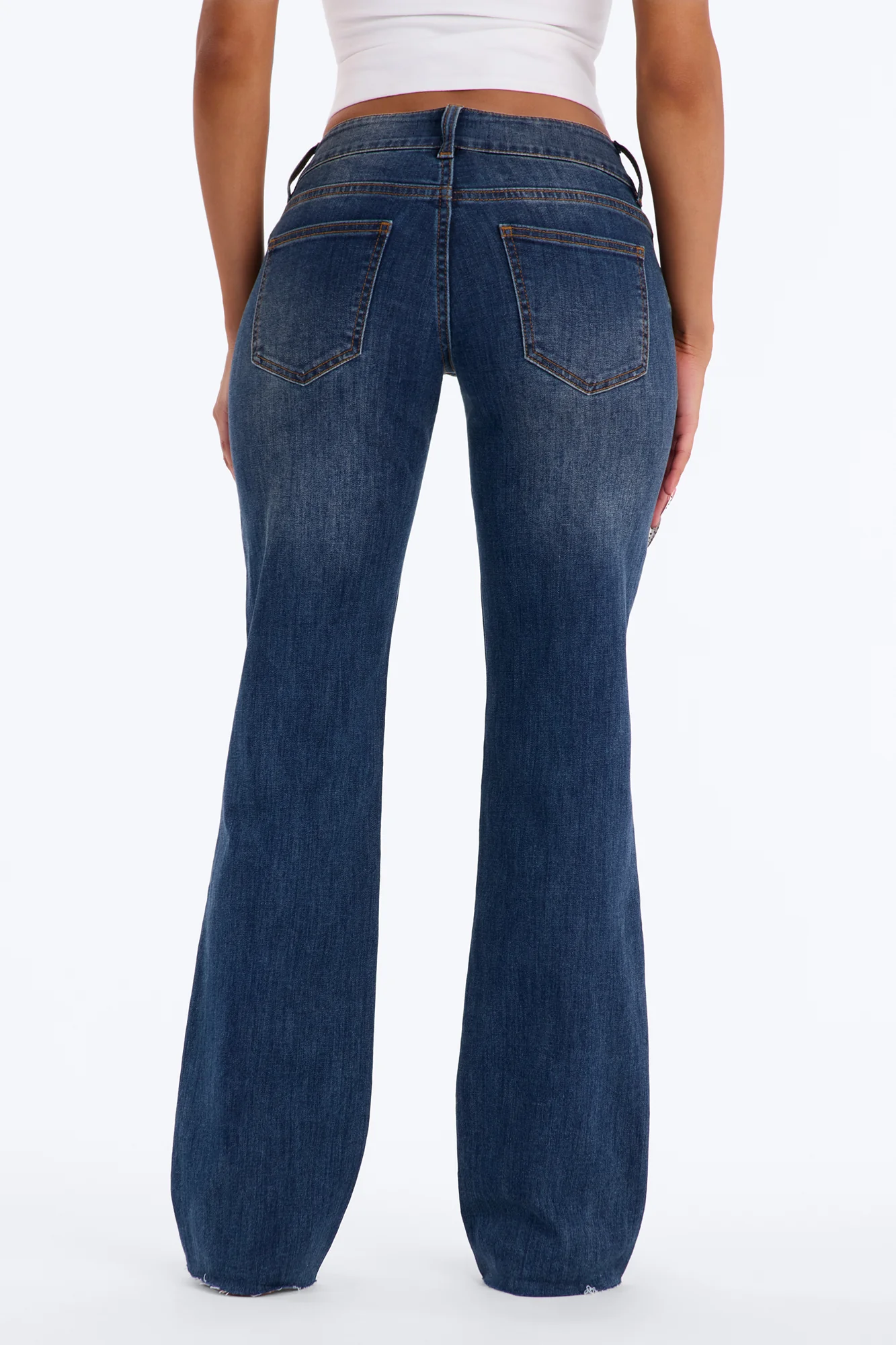 Carlisle Low Rise Straight Leg Jeans - Dark Wash - Image 4
