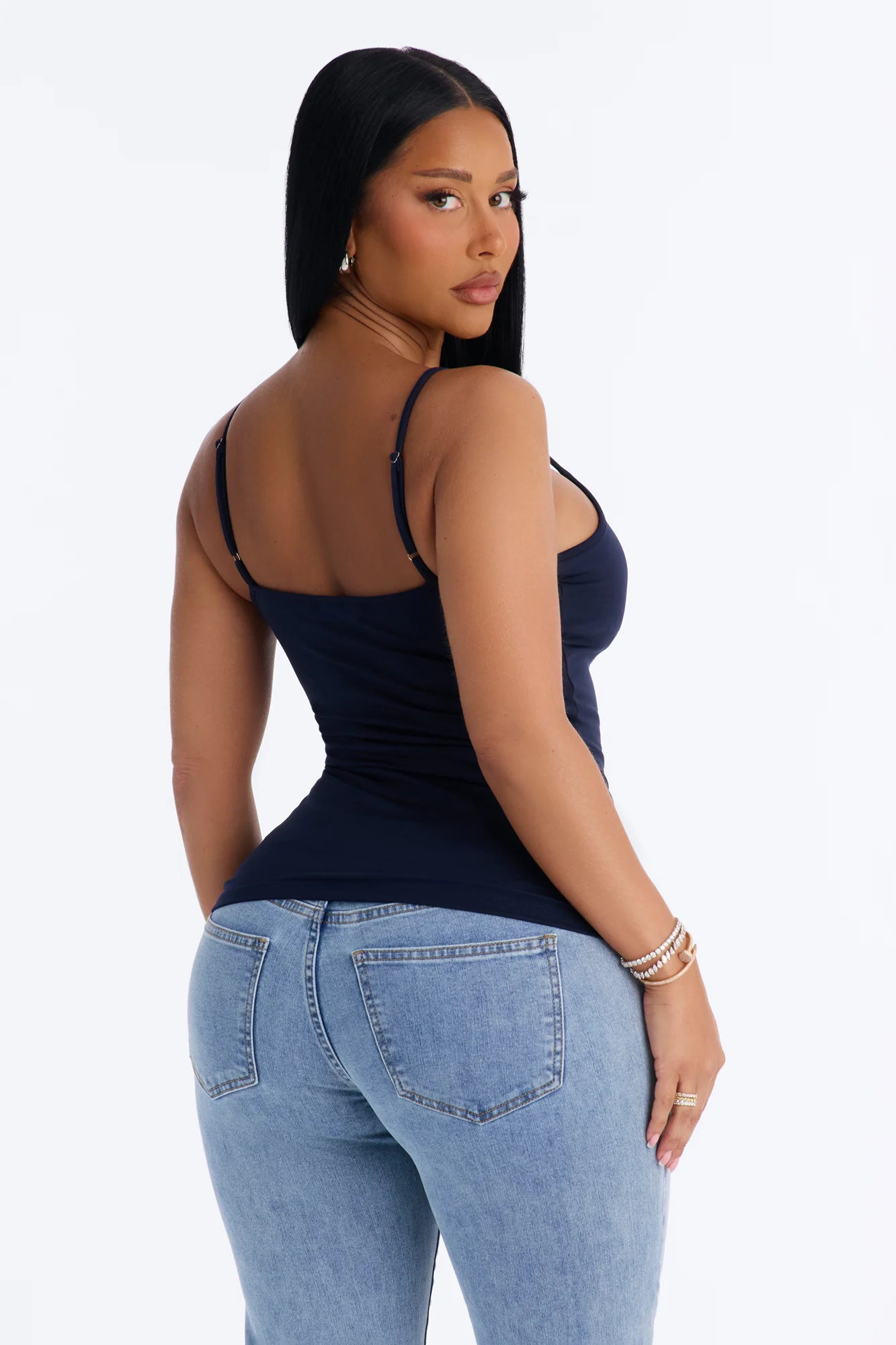 Carrie Everyday Cami Top - Navy - Image 3