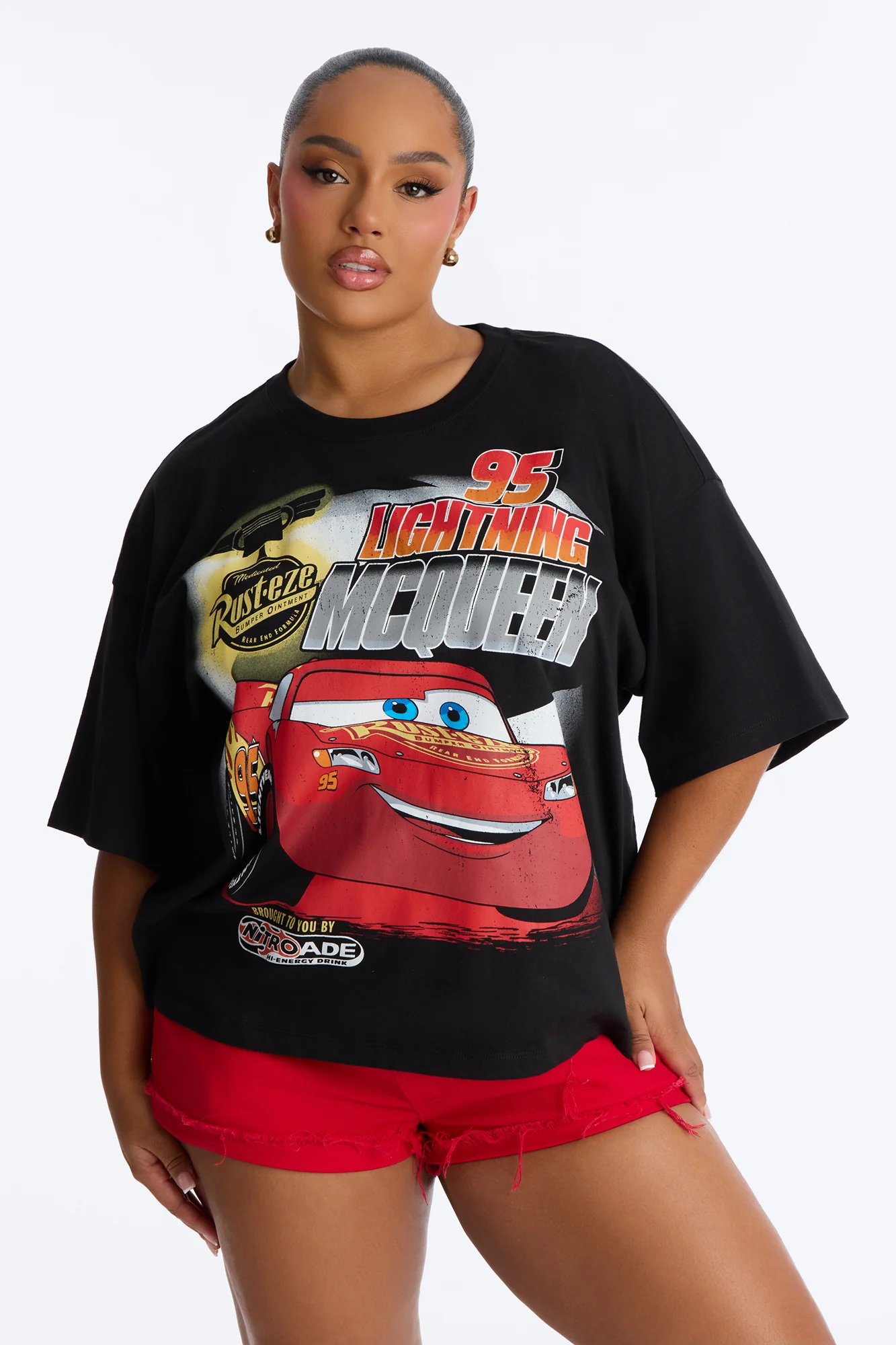 Cars Lightening Boxy Tee - Black - Image 4