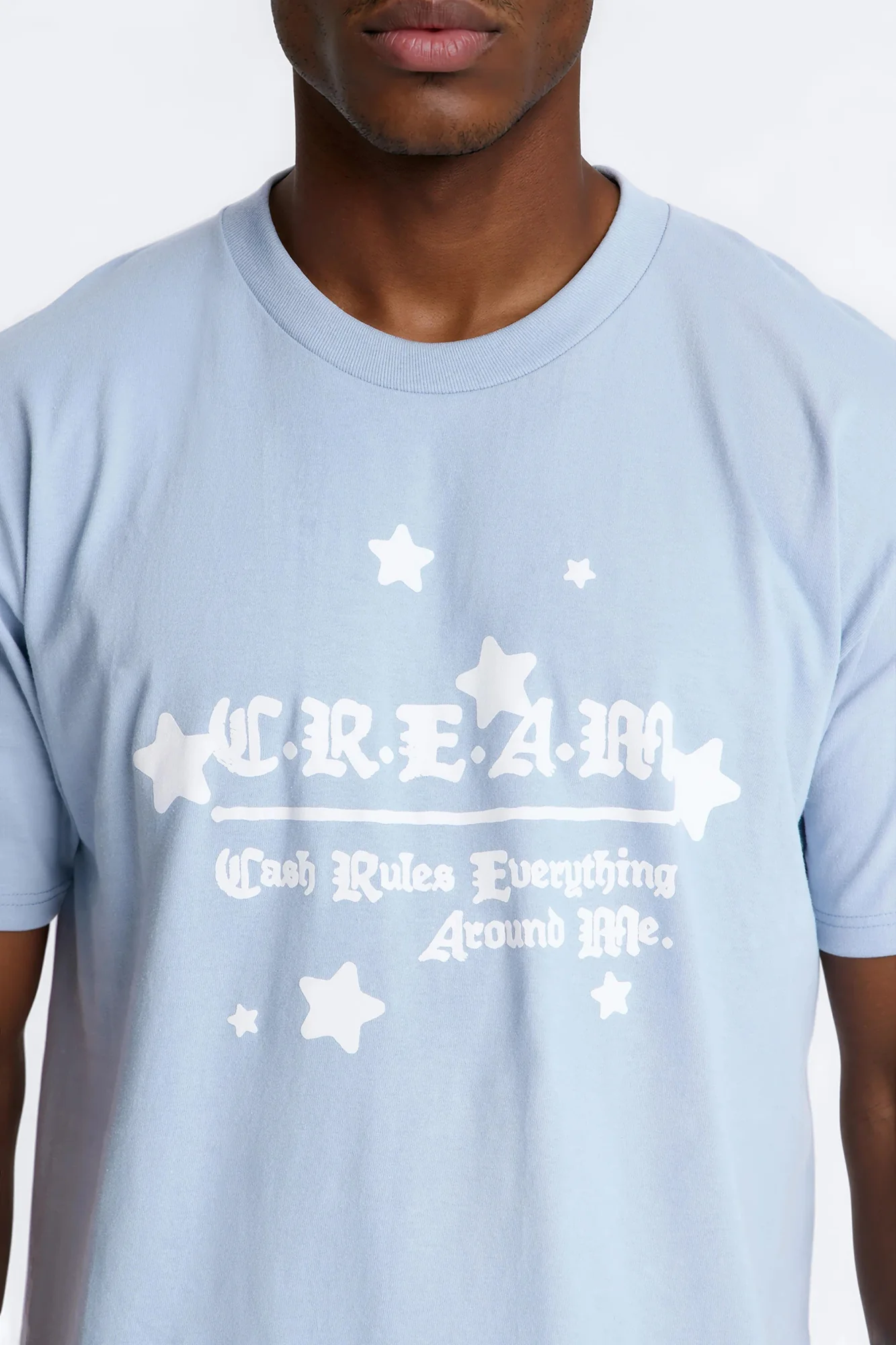 Cash Rules Everything Around Oversized Short Sleeve Tee - Light Blue - Image 3