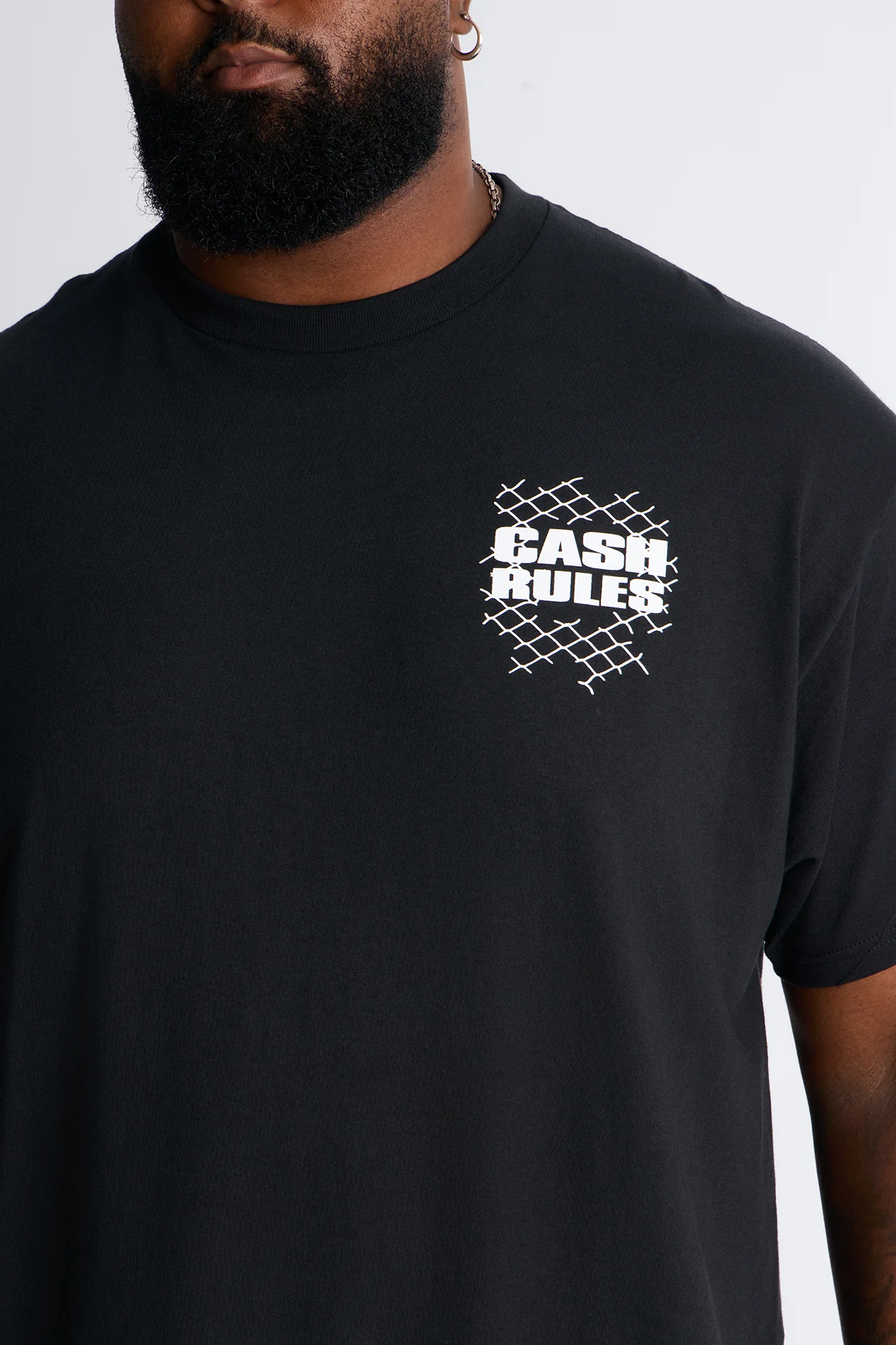 Cash Rules Oversized Short Sleeve Tee - Black - Image 3