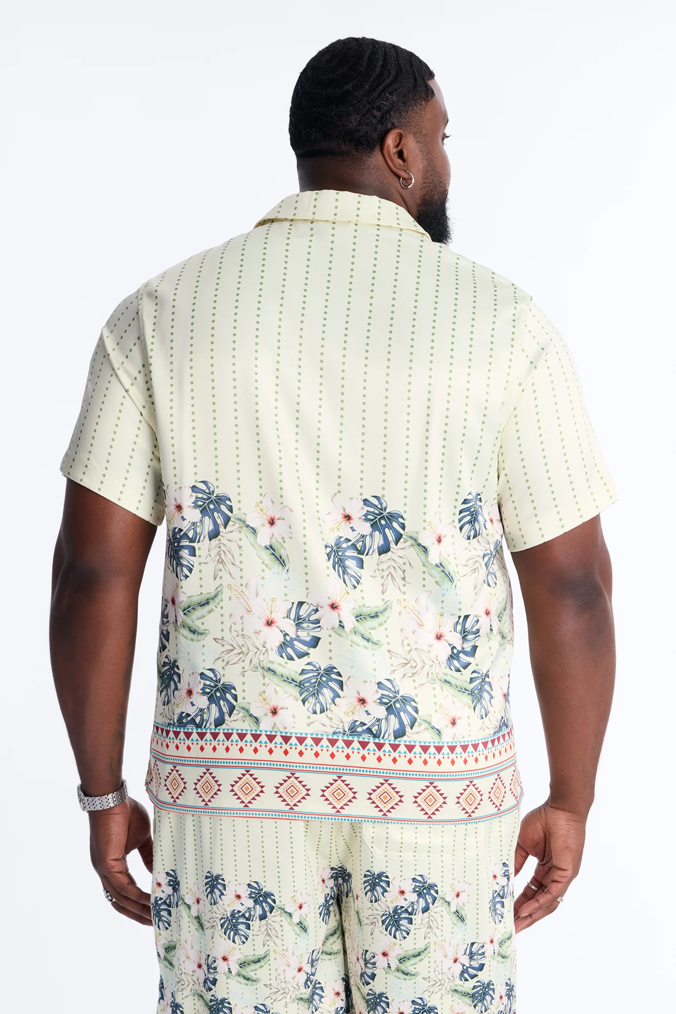 Catalina Island Cuban Collar Button Up Shirt - Yellow - Image 9