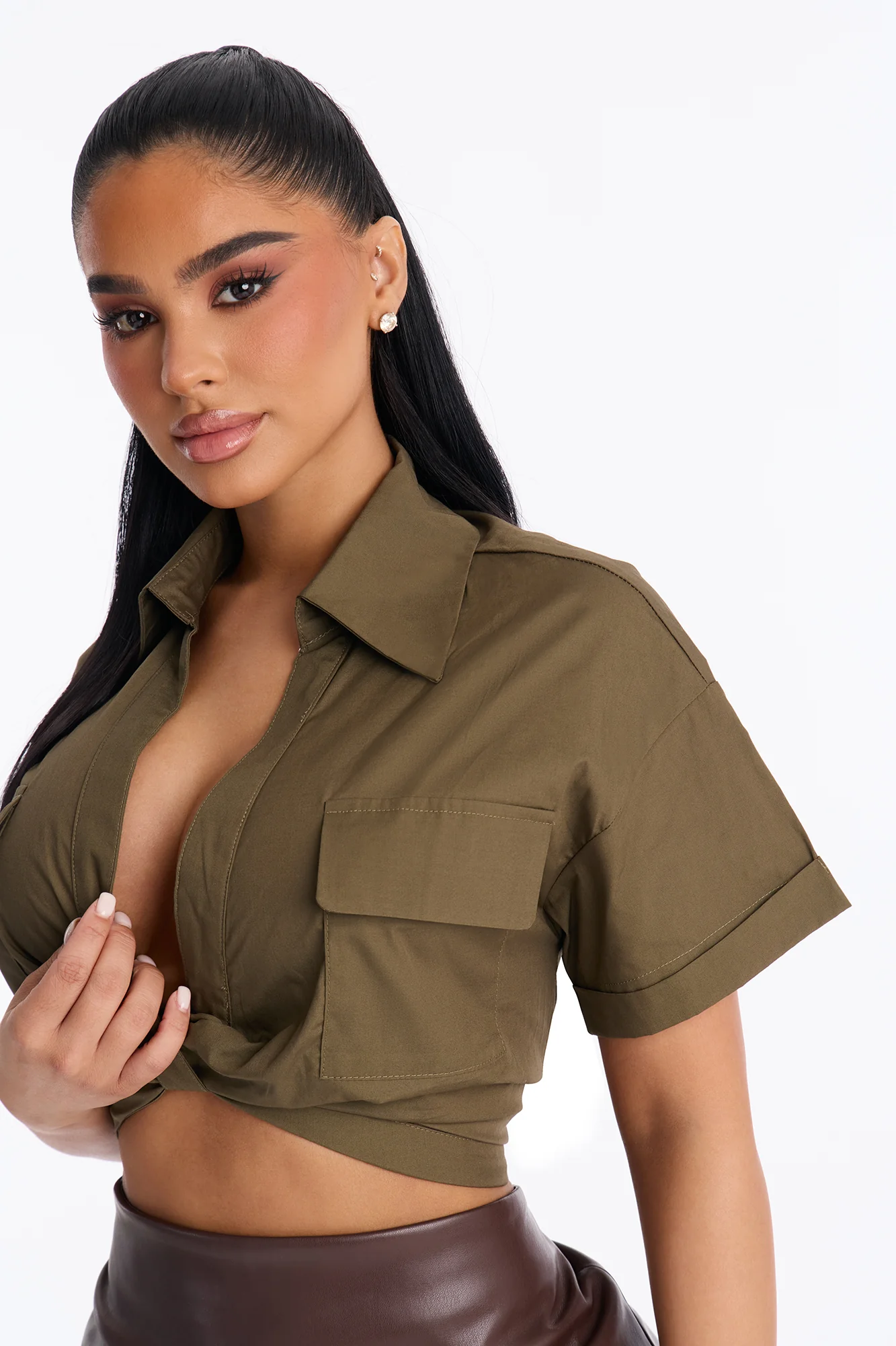 Catch Me Chillin' Top - Olive - Image 3