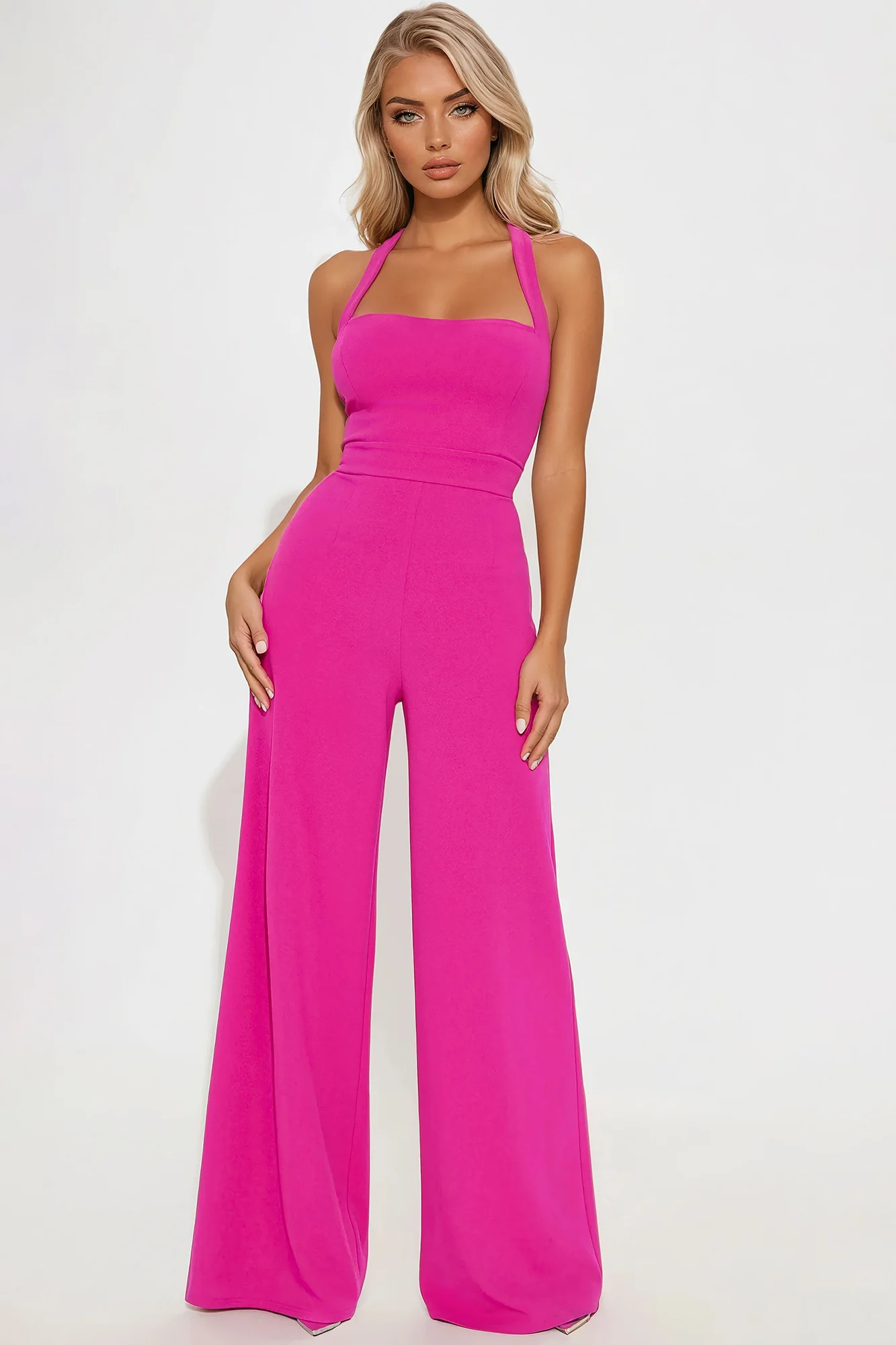 Cater To Me Jumpsuit - Fuchsia