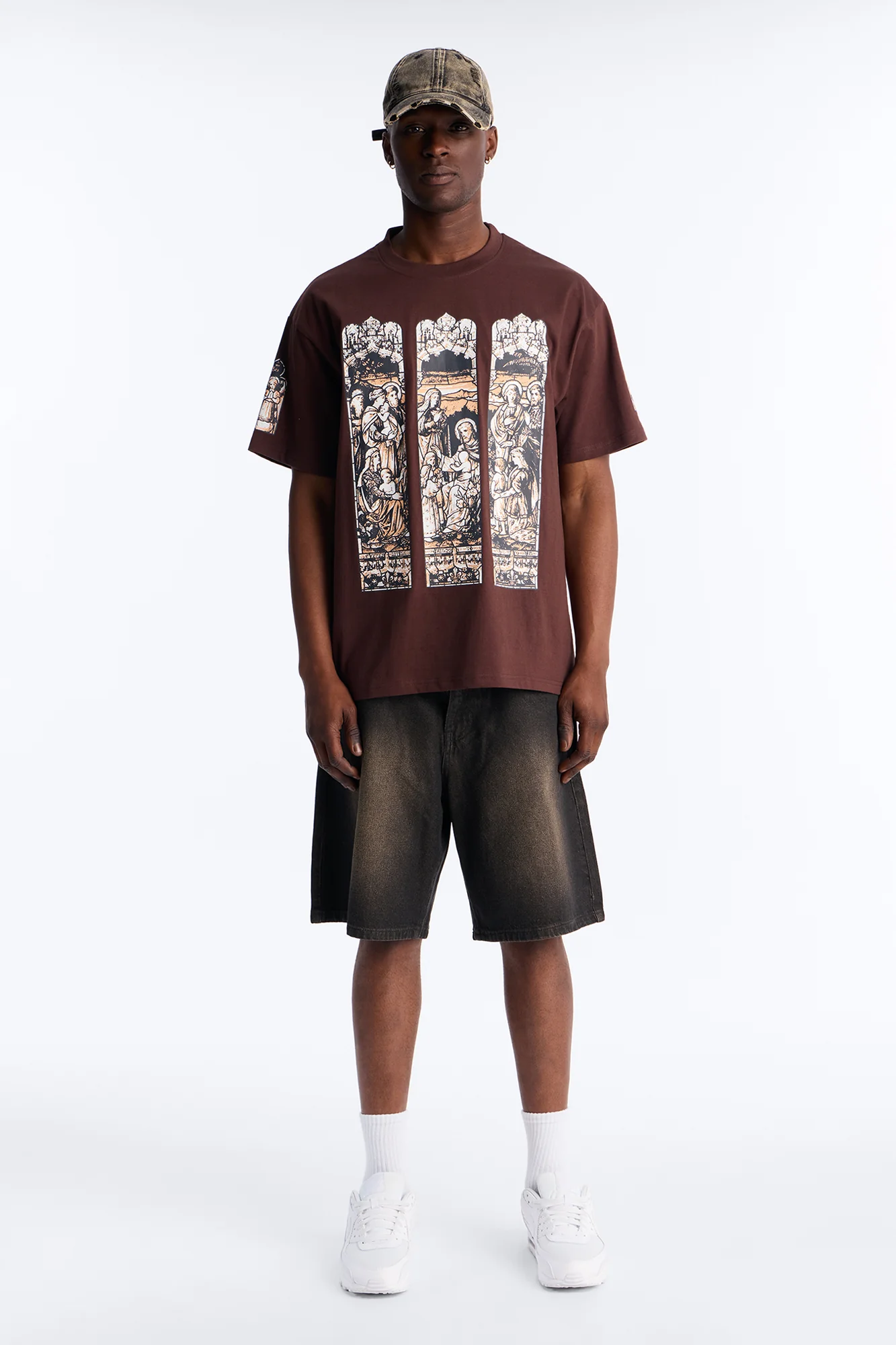 Cathedral Art Oversized Short Sleeve Tee - Brown - Image 2