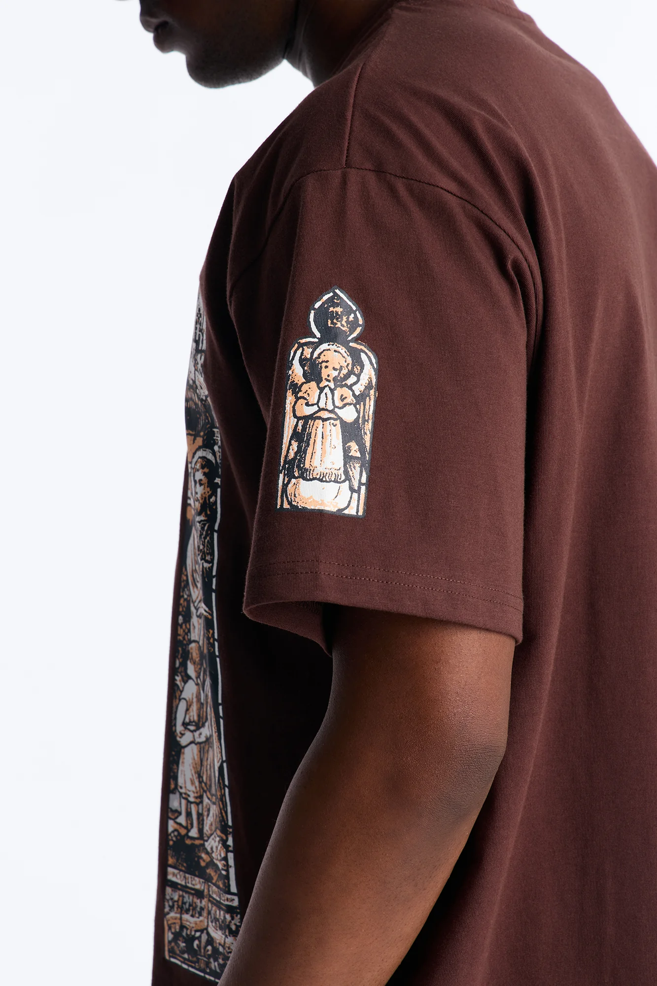 Cathedral Art Oversized Short Sleeve Tee - Brown - Image 3