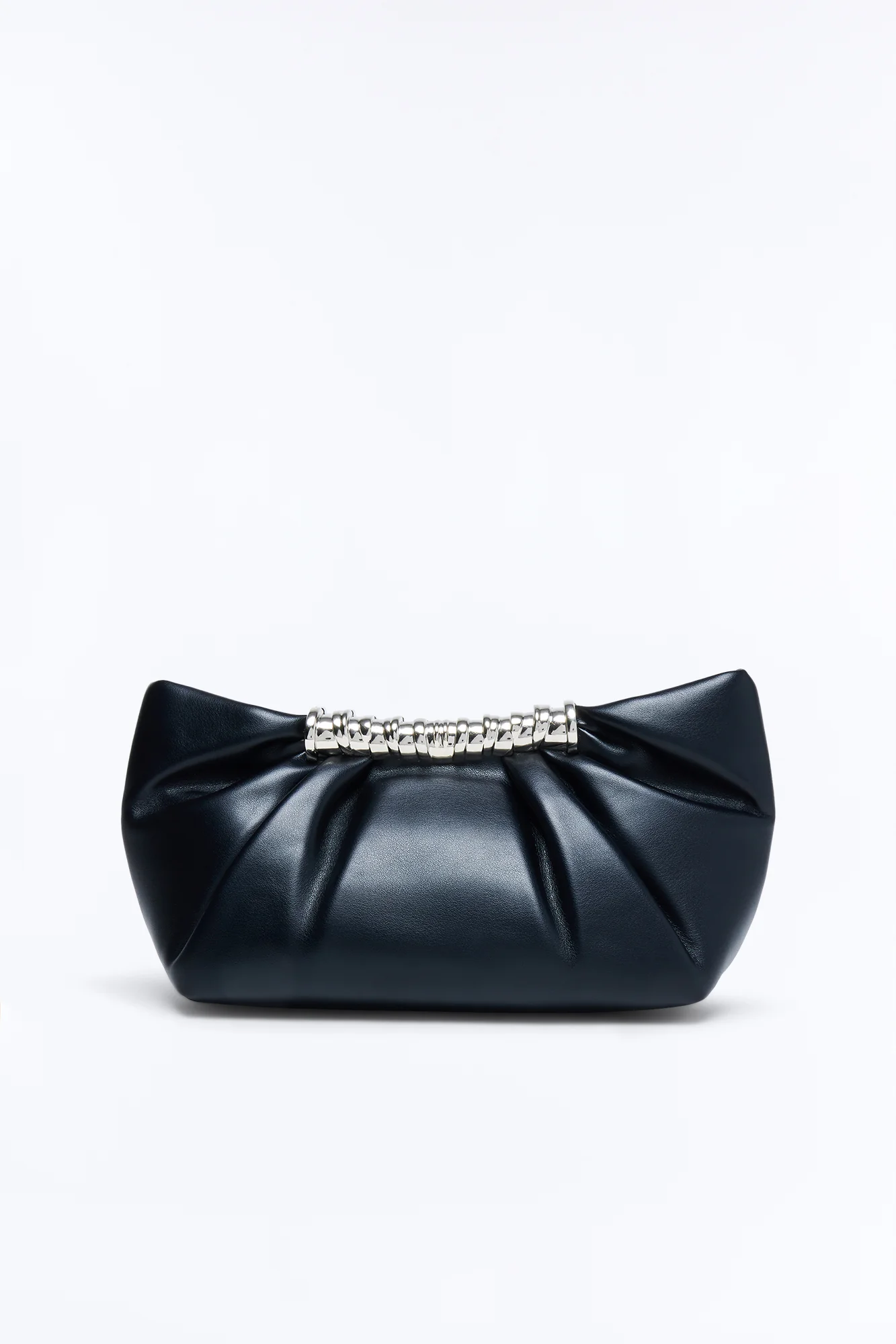Cece Faux Leather Hardware Clutch - Black - Image 3