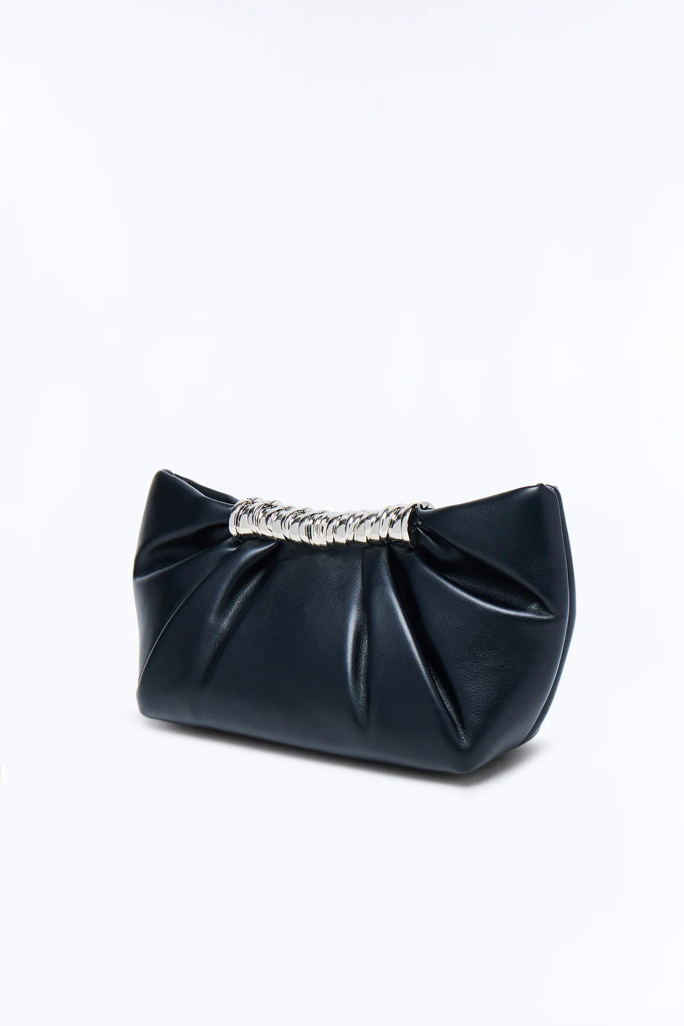 Cece Faux Leather Hardware Clutch - Black - Image 4