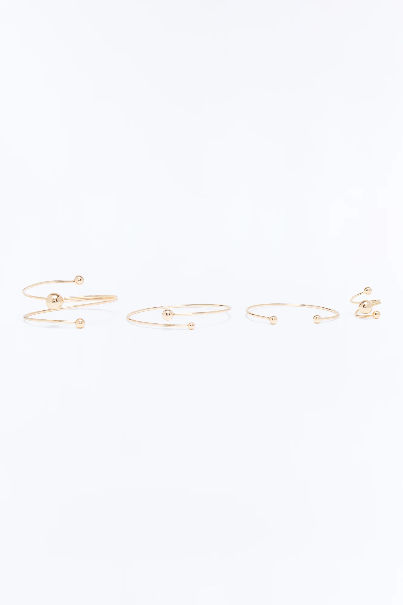 Celia Twisted 2 Piece Bracelet And Ring Set - Gold - Image 3