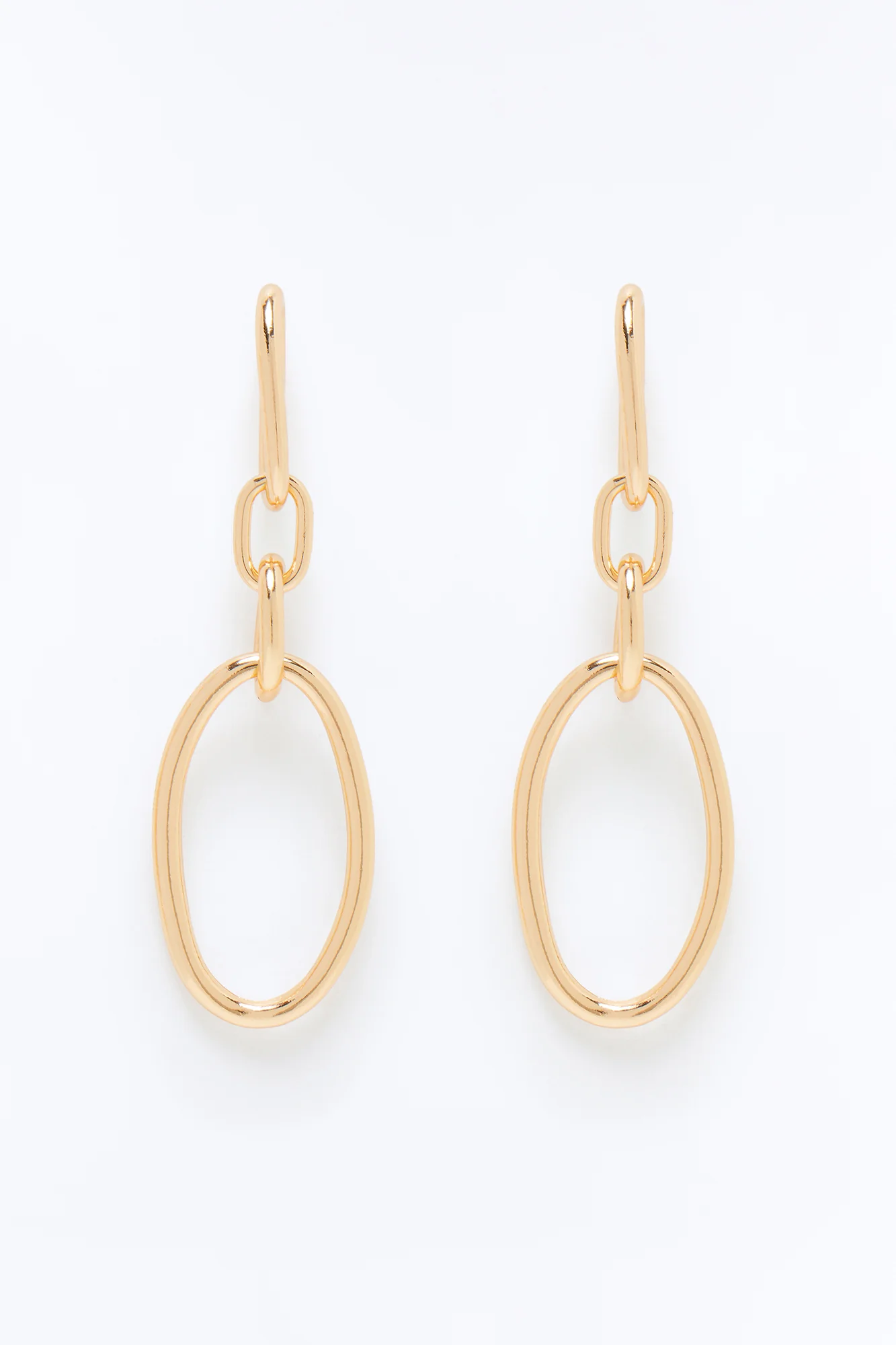 Chained Me Hardware Drop Earrings - Gold - Image 3