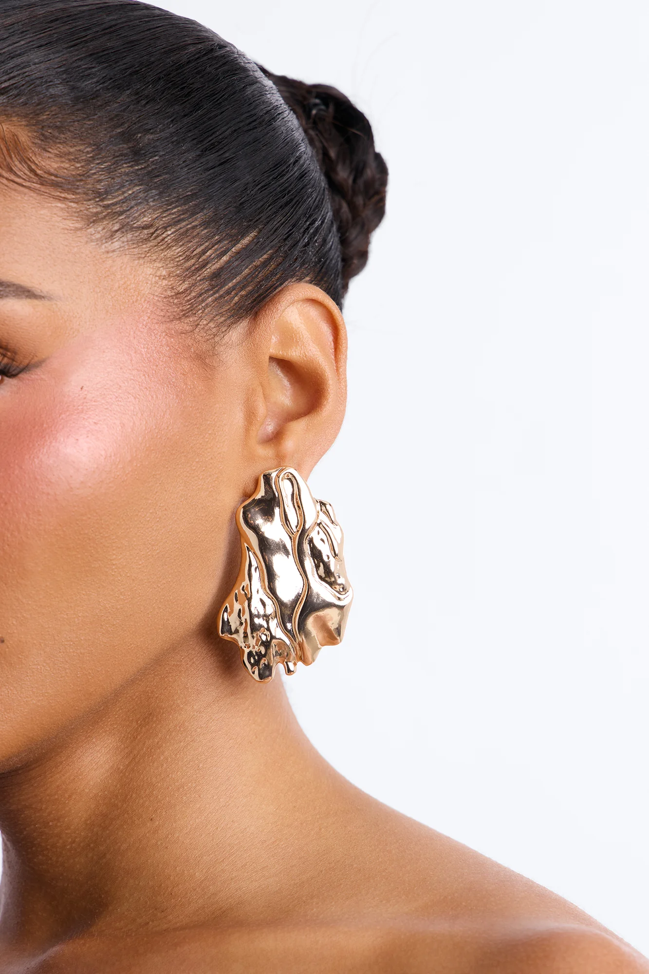 Charmed Life Textured Drop Earring - Gold