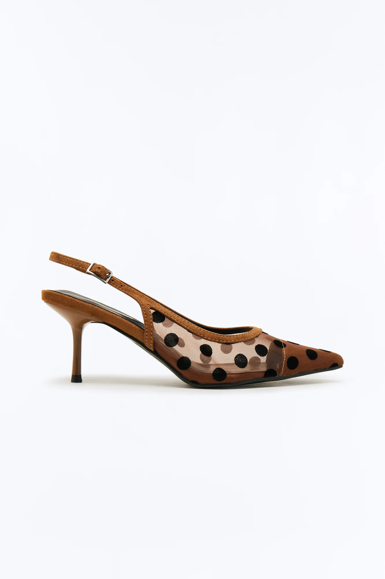 Charter Mesh Slingback Pumps - Brown