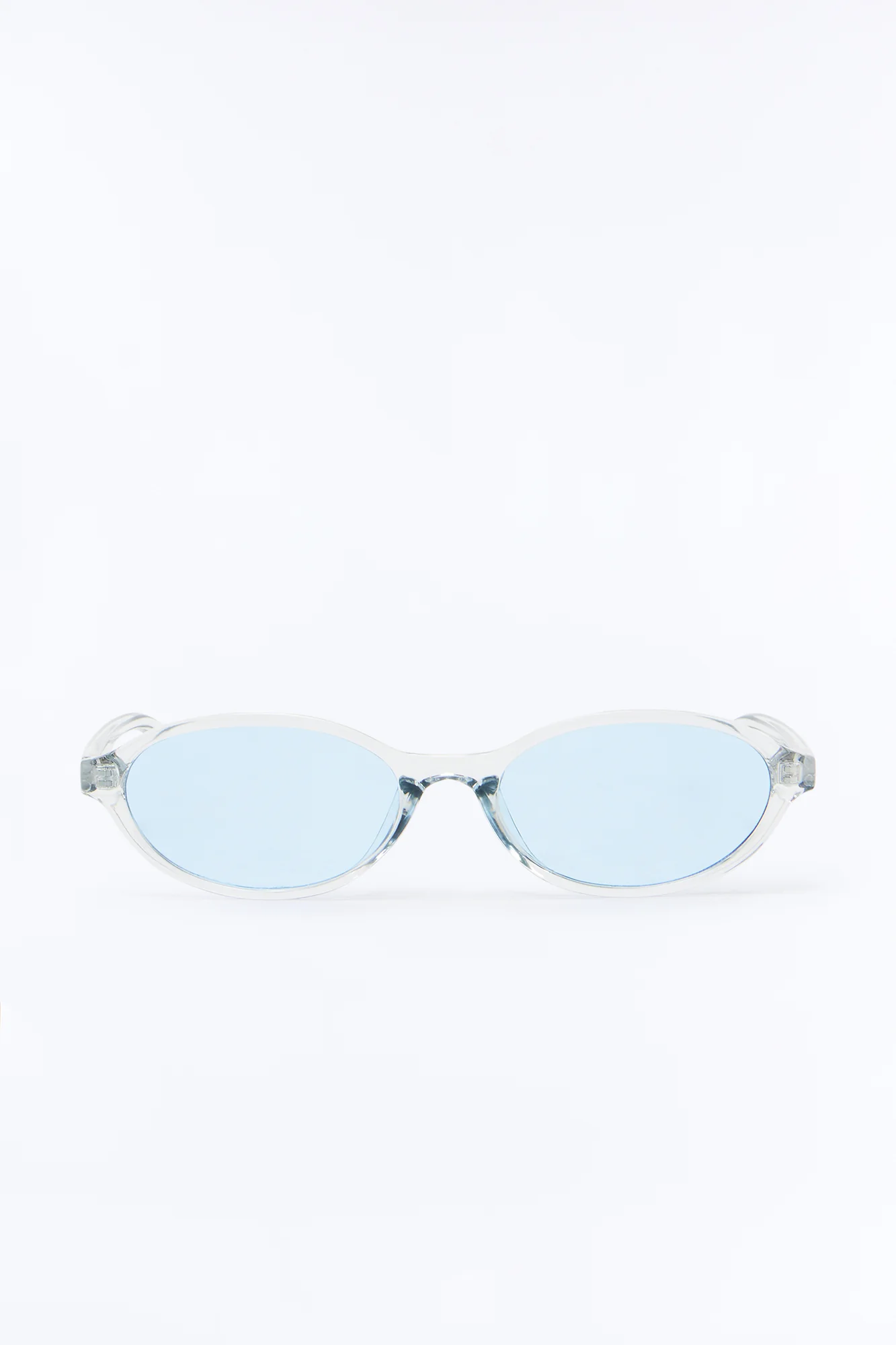 Cheeky Smile Round Sunglasses - Clear/Blue - Image 3