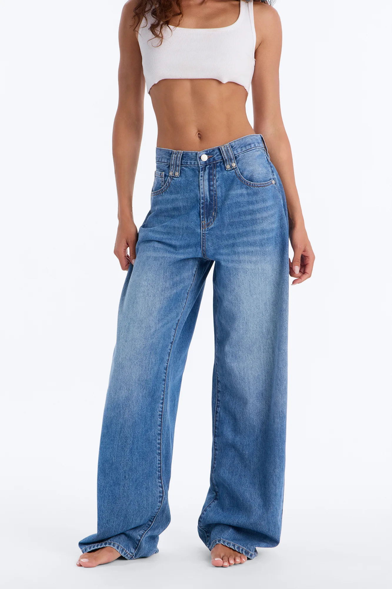 Chelsea Hemp Blend Wide Leg Jeans - Dark Wash