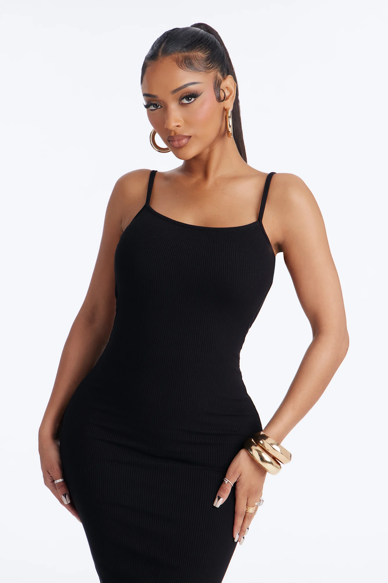 Chelsea Snatched Maxi Dress - Black - Image 2