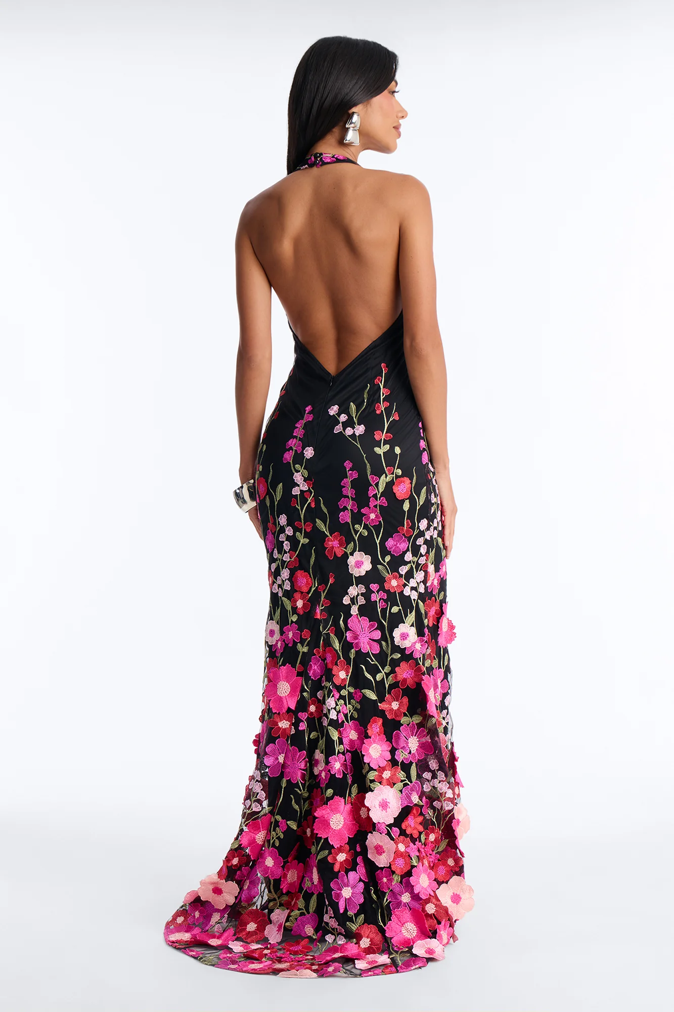 Cherise Floral Embroidered Gown - Black/combo - Image 4