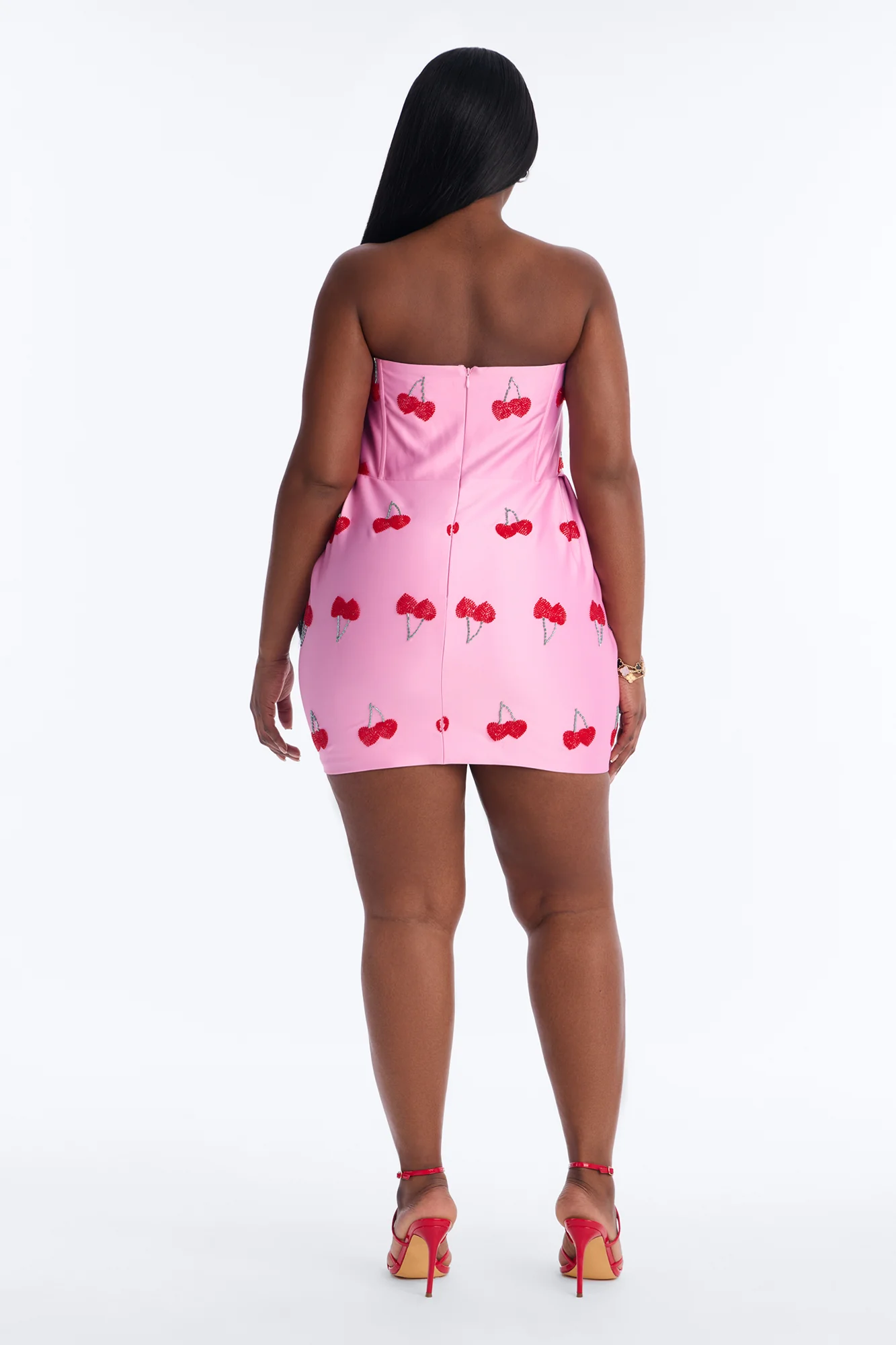 Cherry On Top Satin Mini Dress - Pink/combo - Image 8