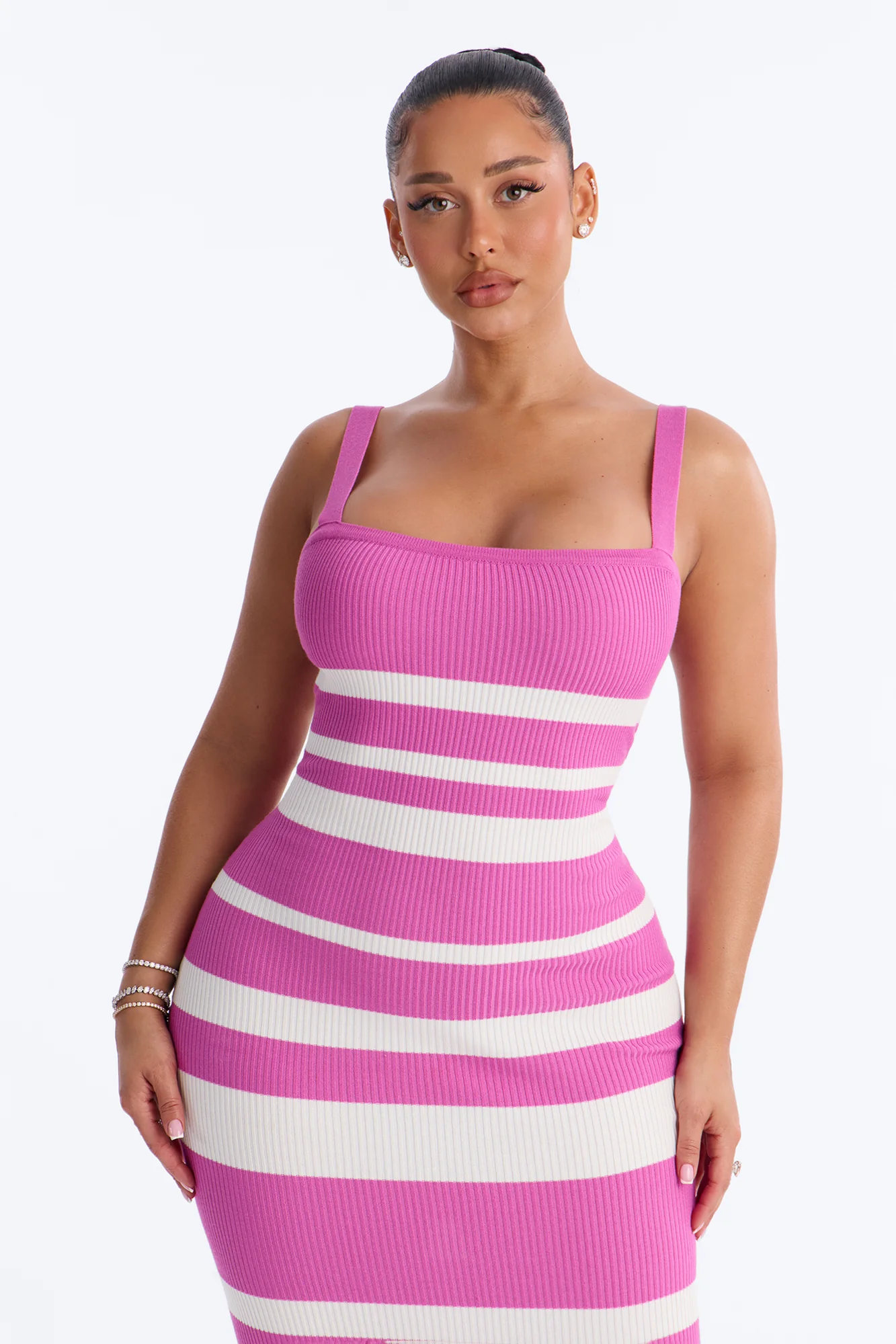 Cherry Pop Sweater Maxi Dress - Magenta - Image 2