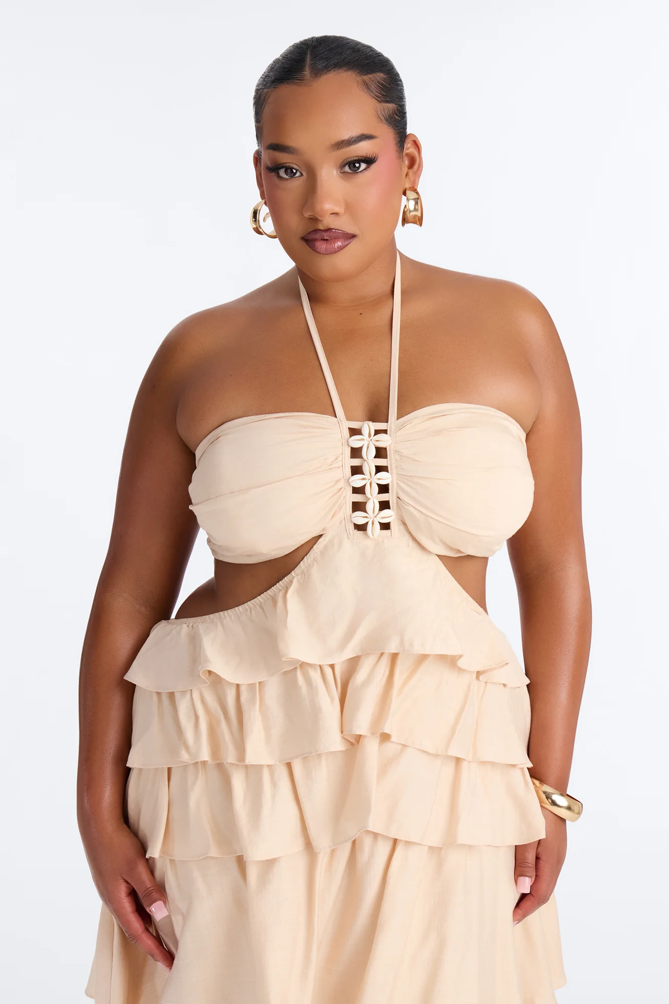 Chic Before Noon Maxi Dress - Oatmeal - Image 7