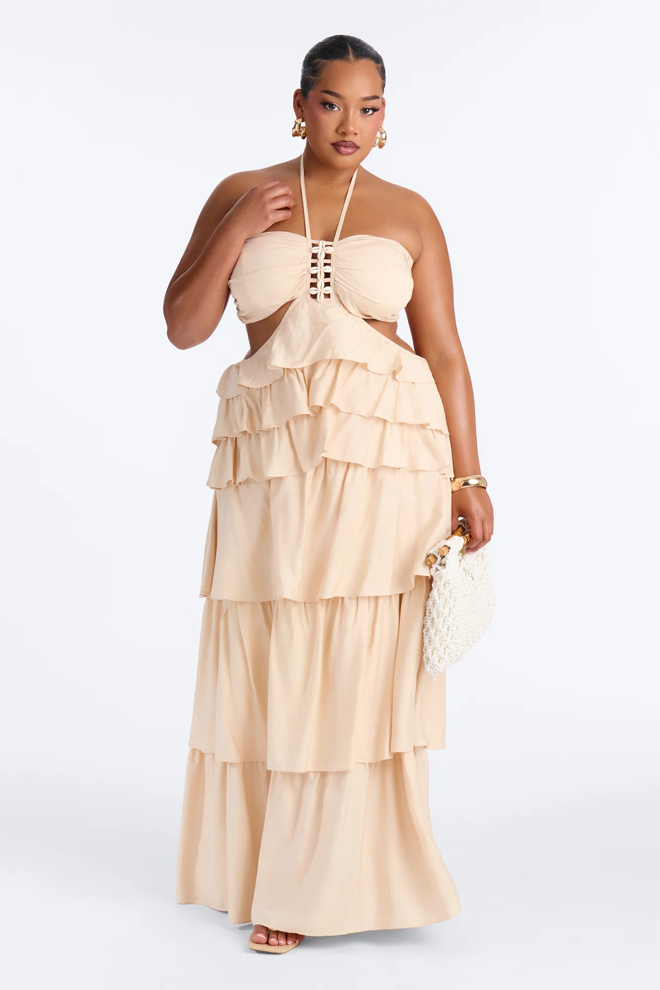 Chic Before Noon Maxi Dress - Oatmeal - Image 8