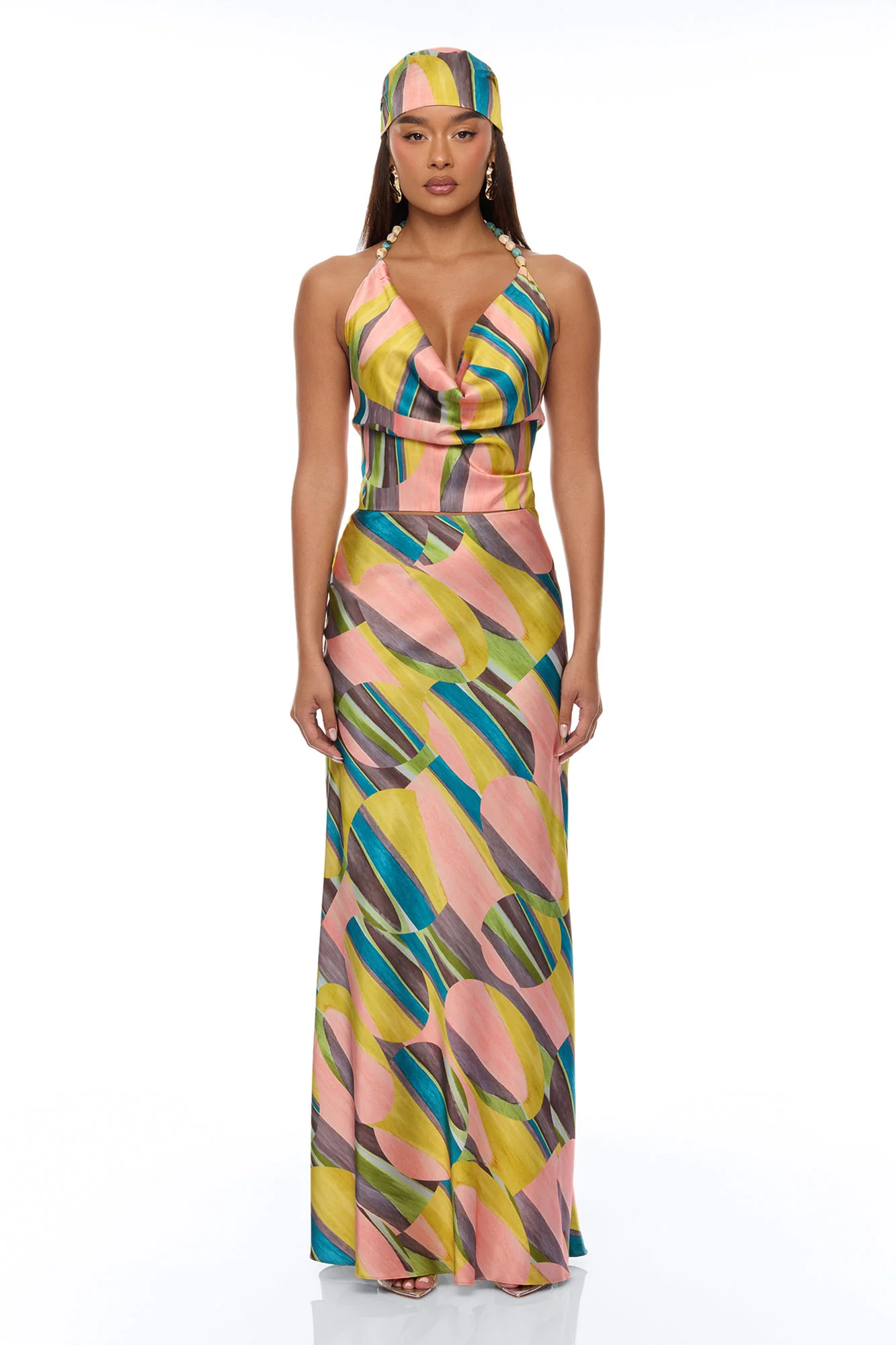 Chic Statement 3 Piece Skirt Set - Pink/combo