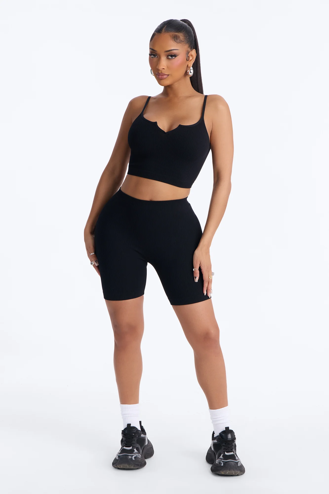 Chloe Seamless Short Set - Black