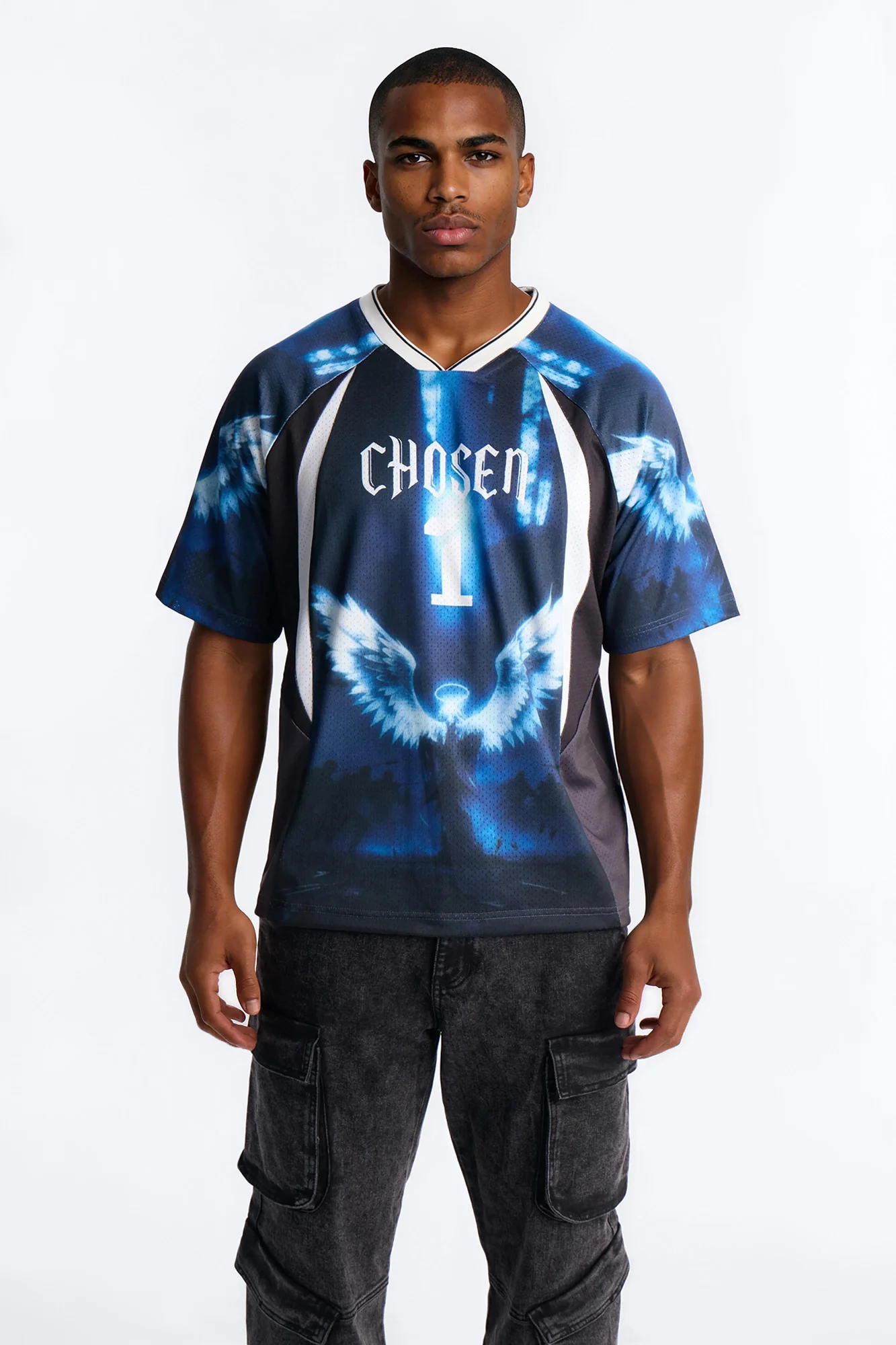 Chosen 1 V Neck Soccer Jersey - Black/combo