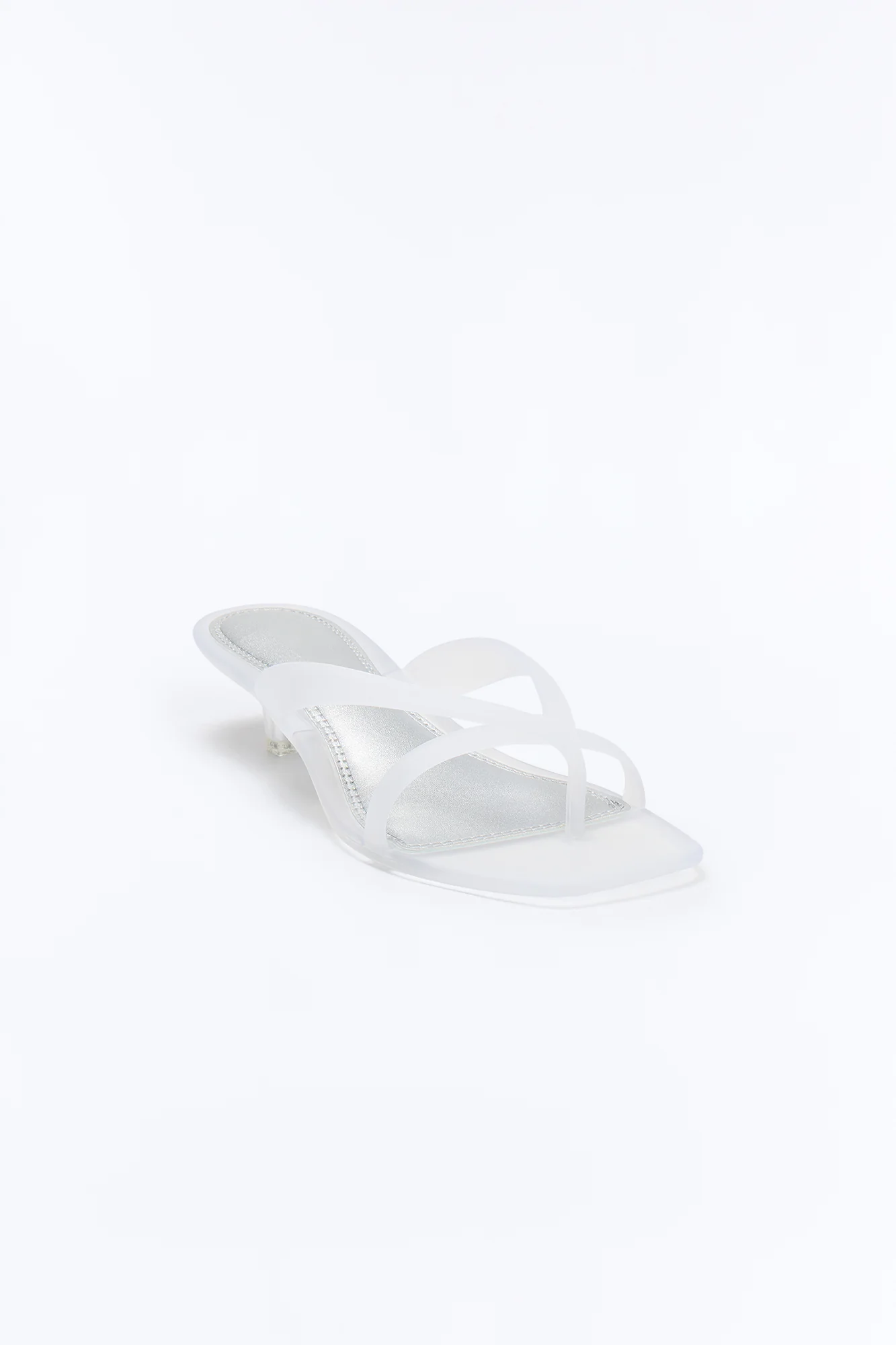 Chrisley Matte Jelly Kitten Heels - Clear - Image 2