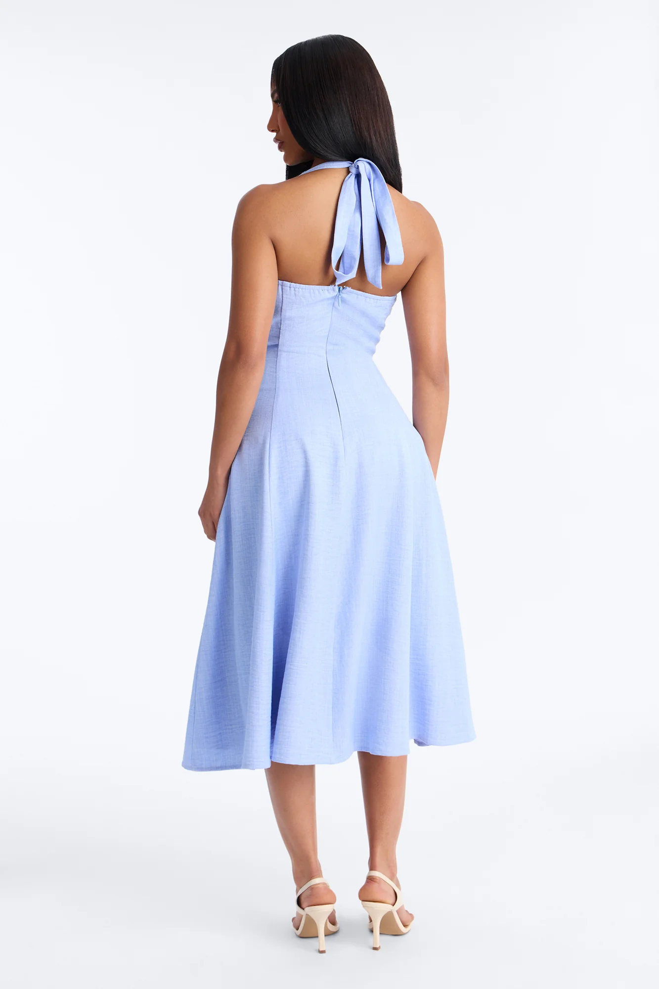 Christine Halter Midi Dress - Blue - Image 4