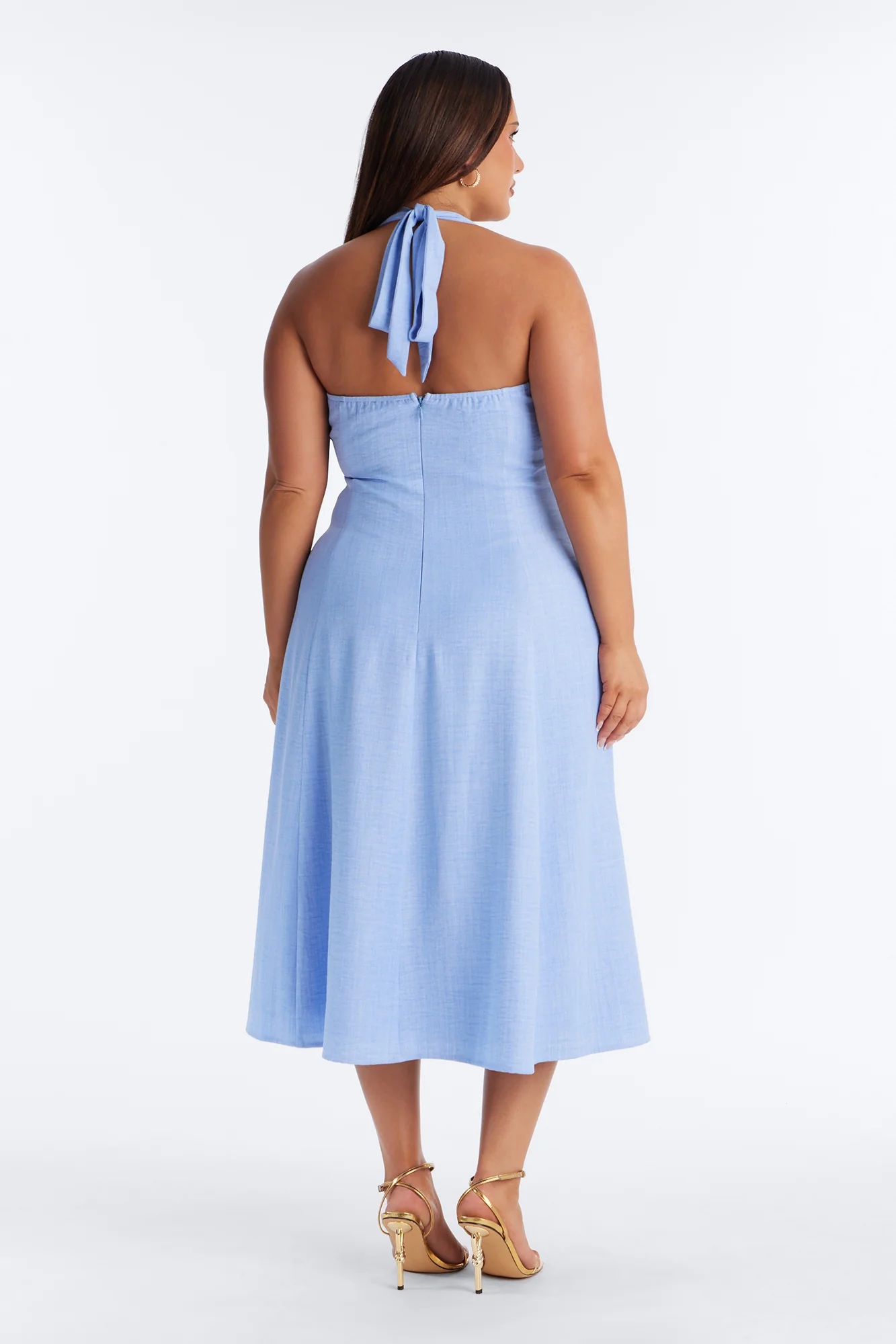 Christine Halter Midi Dress - Blue - Image 7