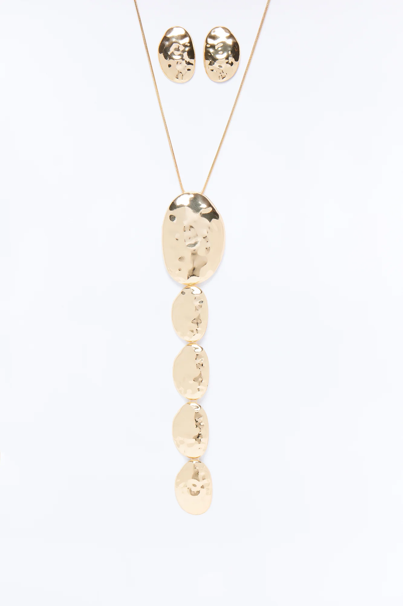 Ciel Hardware Necklace And Earring Set - Gold