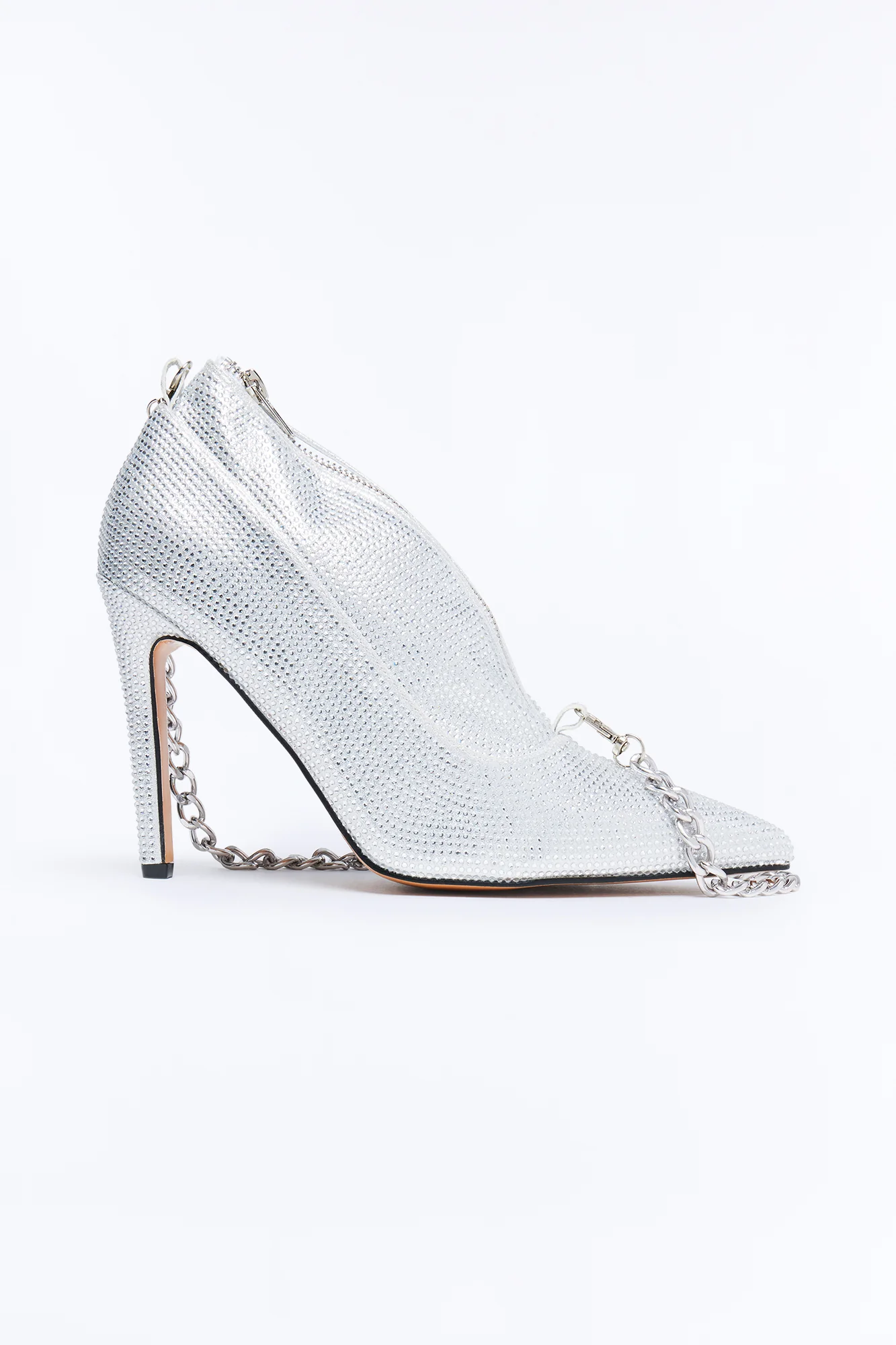 Cinderella Sequin Shoe Clutch - Silver - Image 4