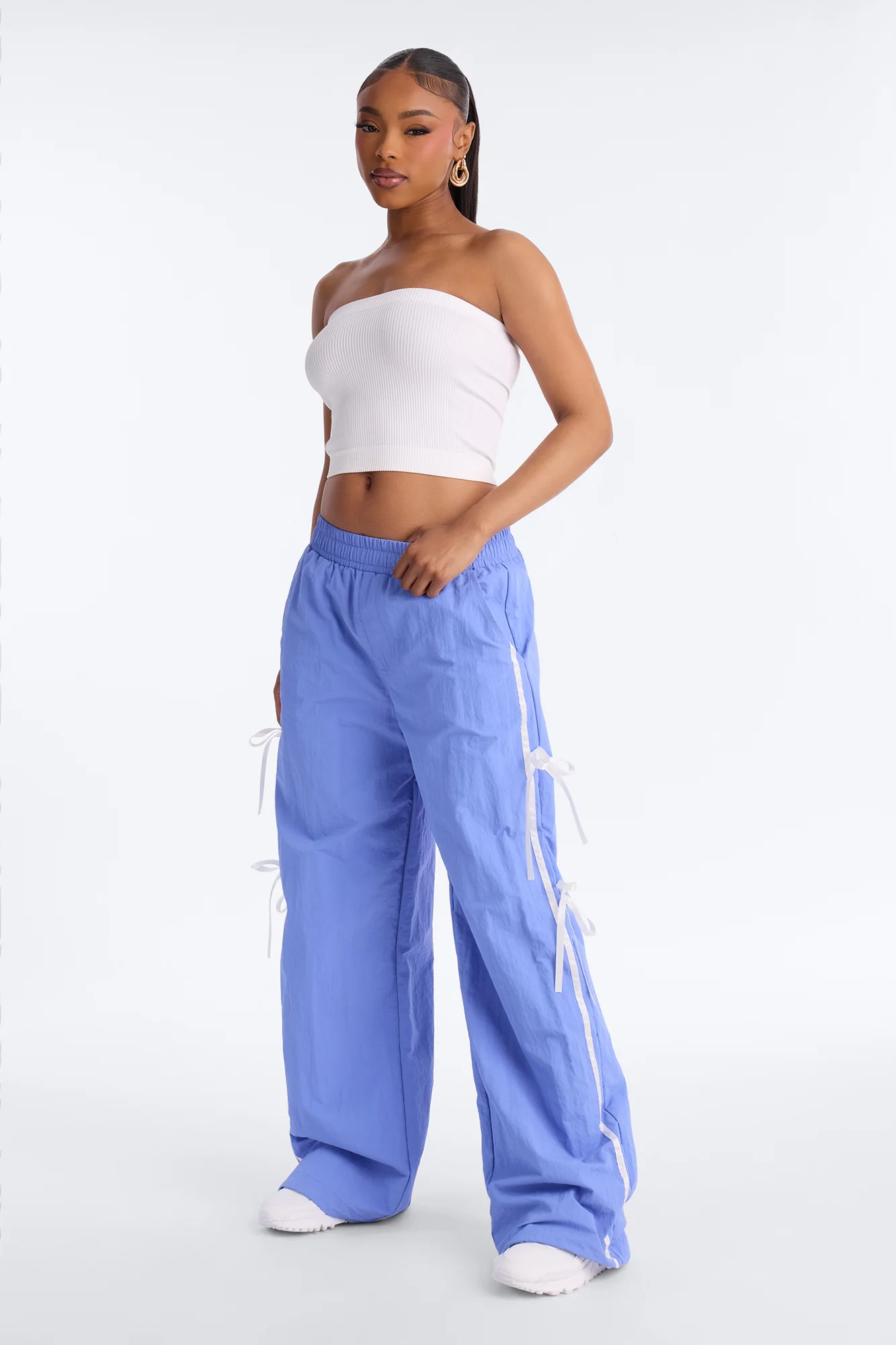 Cindy Windbreaker Track Pant - Periwinkle