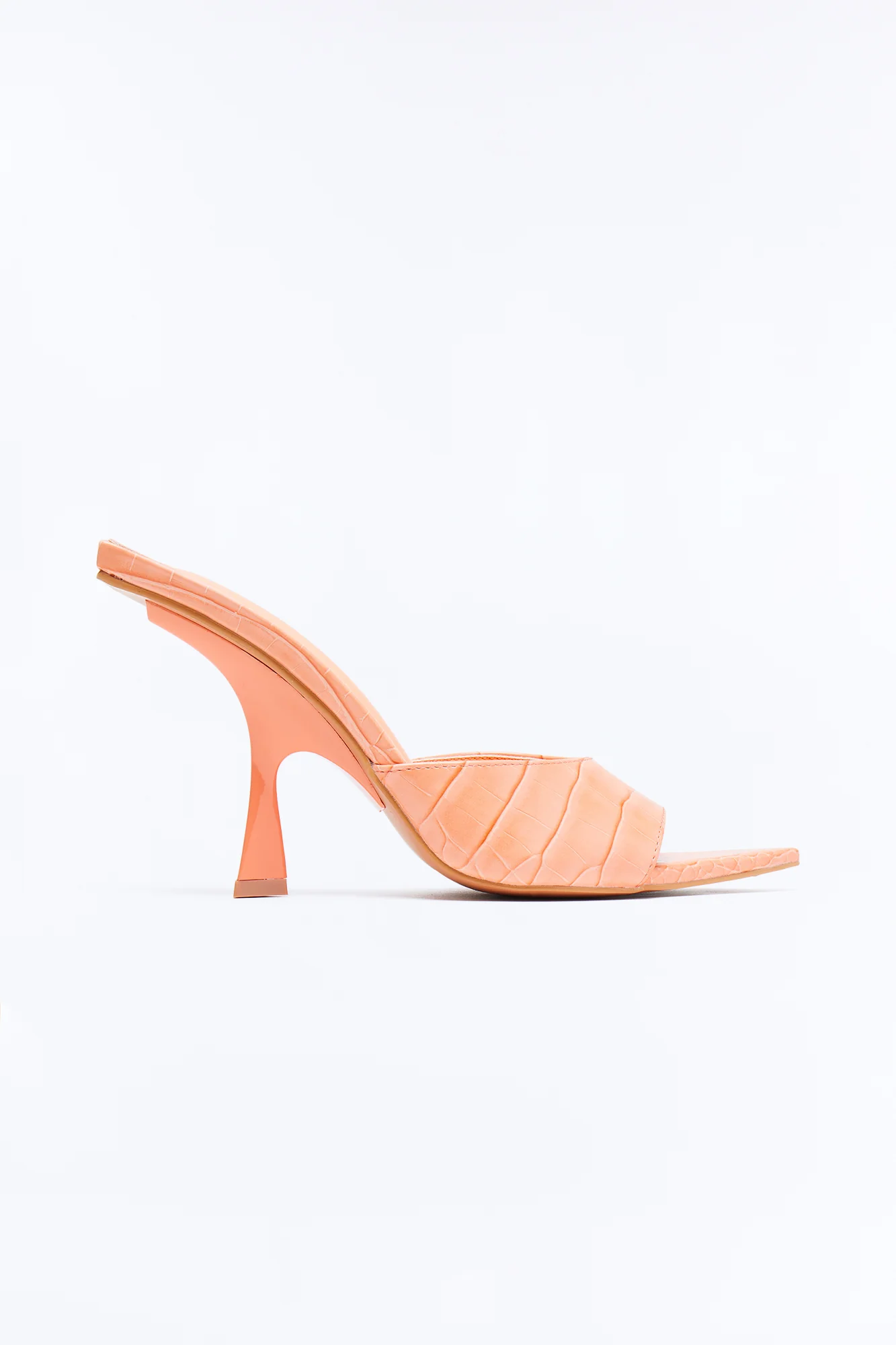 Citrus Croc Heels - Orange