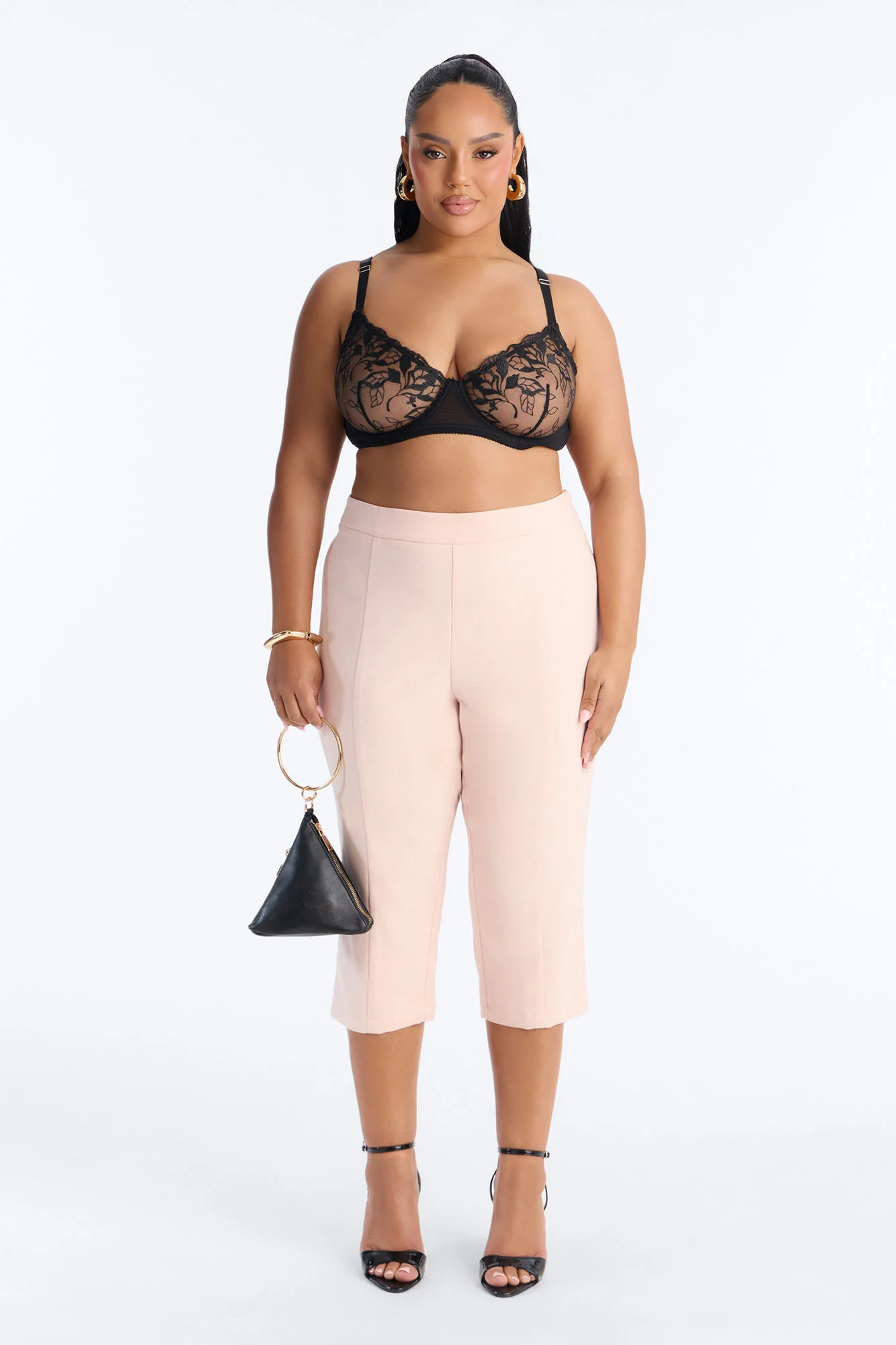 City Affair Blazer Capri Set - Light Pink - Image 10