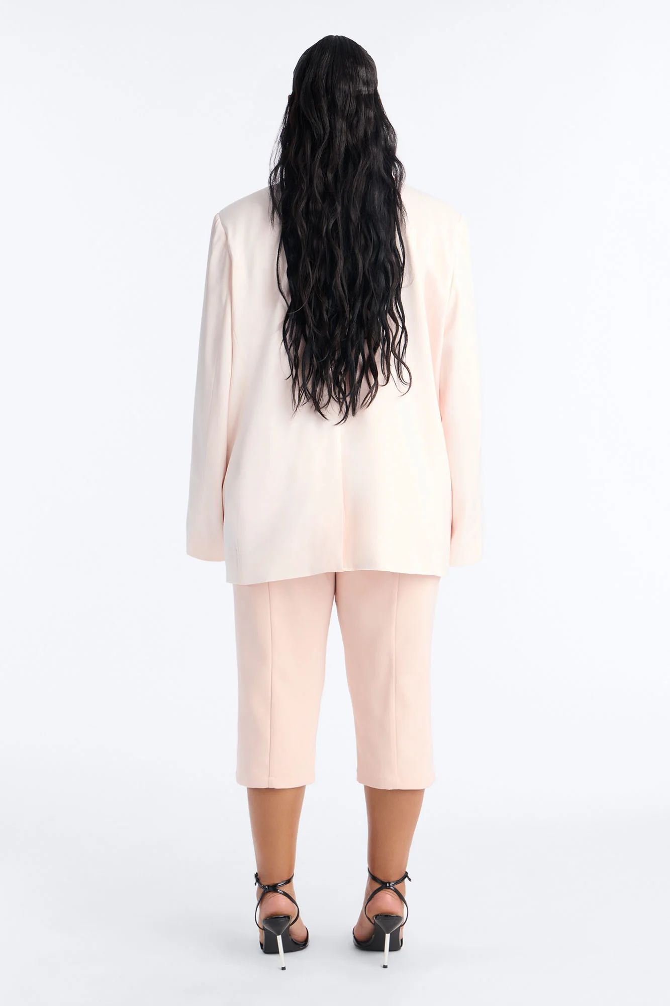 City Affair Blazer Capri Set - Light Pink - Image 11