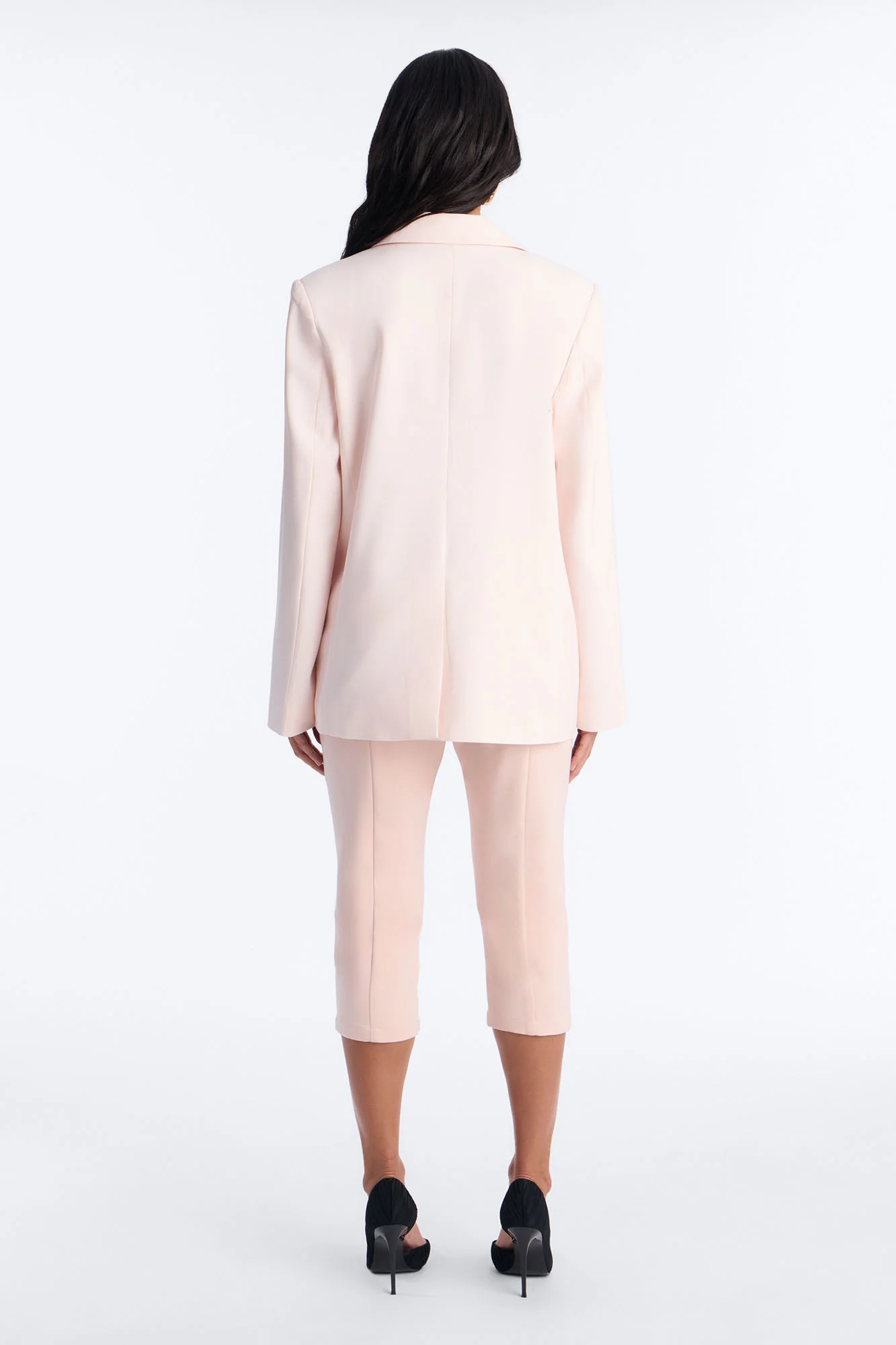City Affair Blazer Capri Set - Light Pink - Image 6