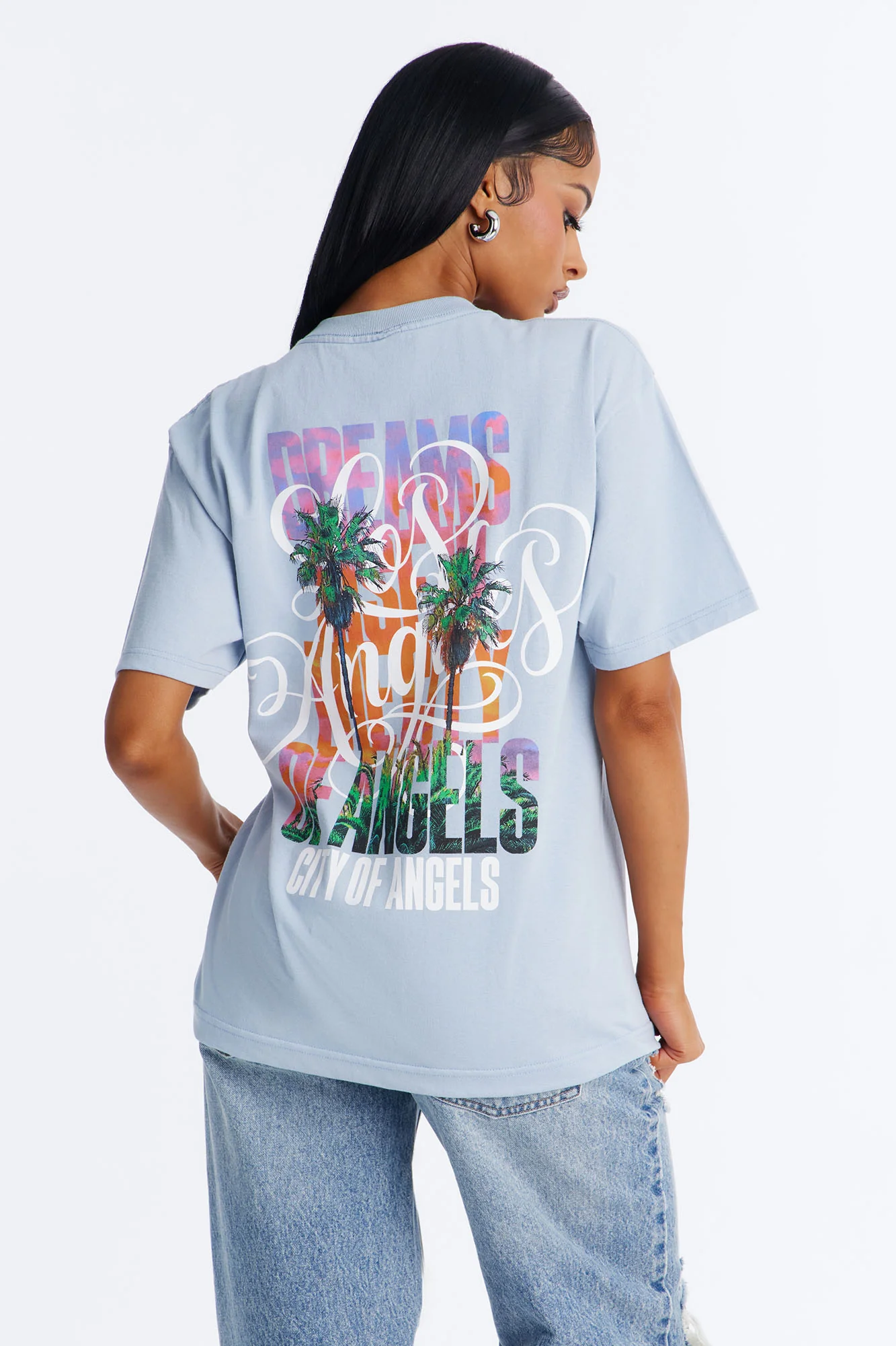City Of Angles Forever Boxy Tee - Blue