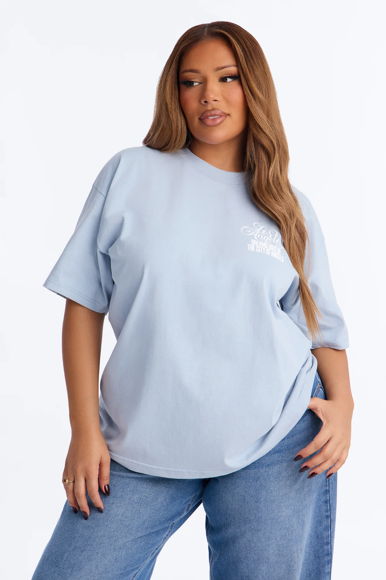 City Of Angles Forever Boxy Tee - Blue - Image 7