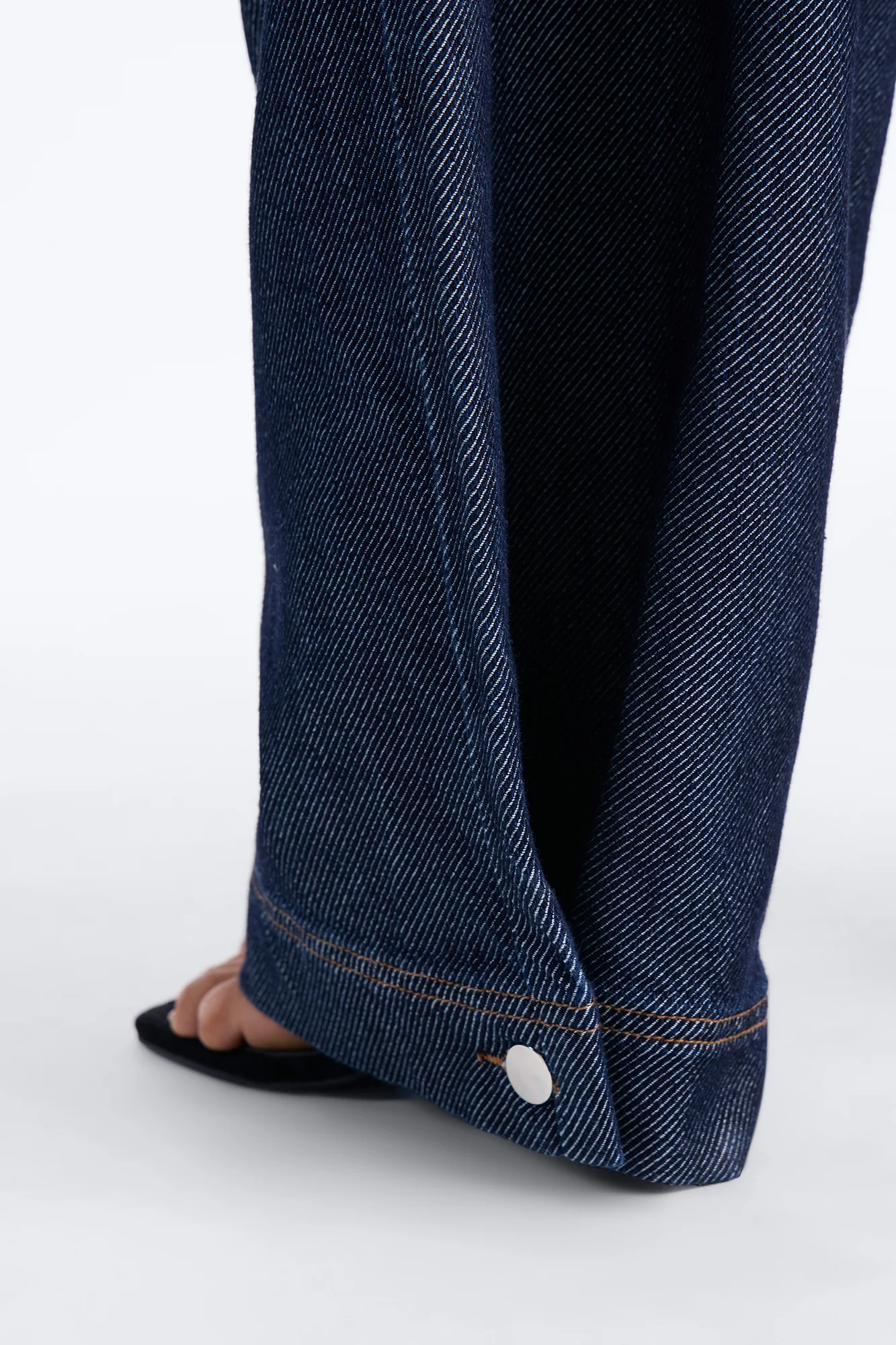 City Pulse Drapey Tie Waist Jogger Jeans - Dark Denim - Image 3