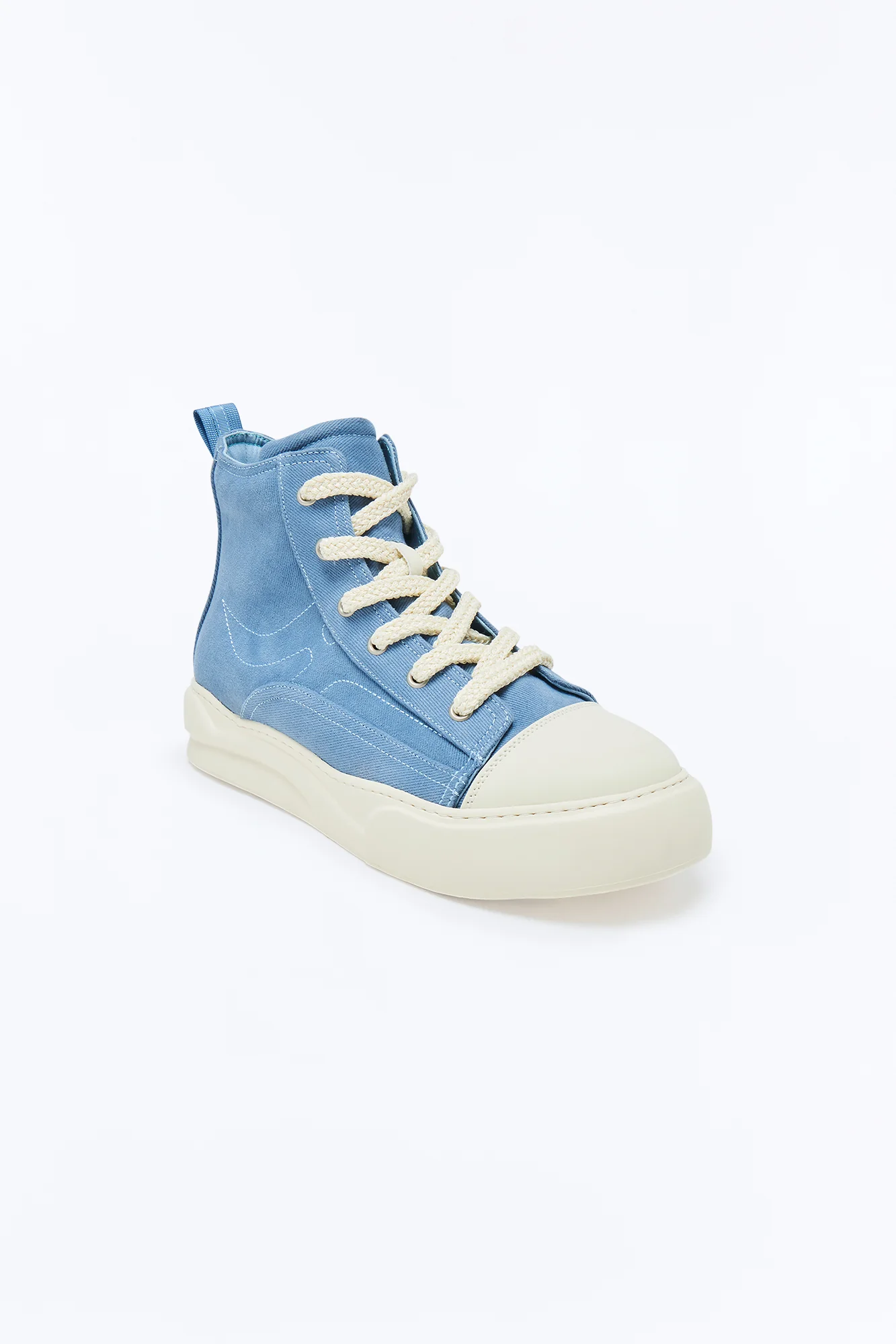 City Stride Canvas Chunky Hight Top Sneaker - Blue - Image 3