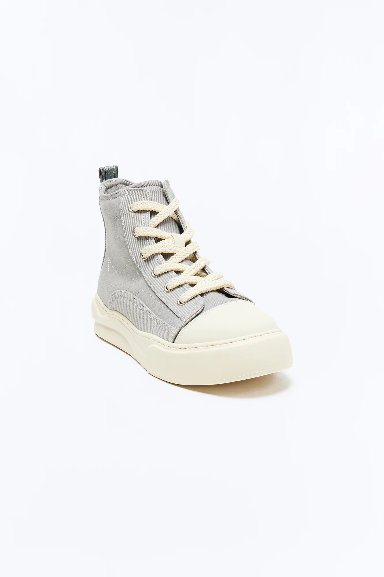 City Stride Canvas Chunky Hight Top Sneaker - Grey - Image 4