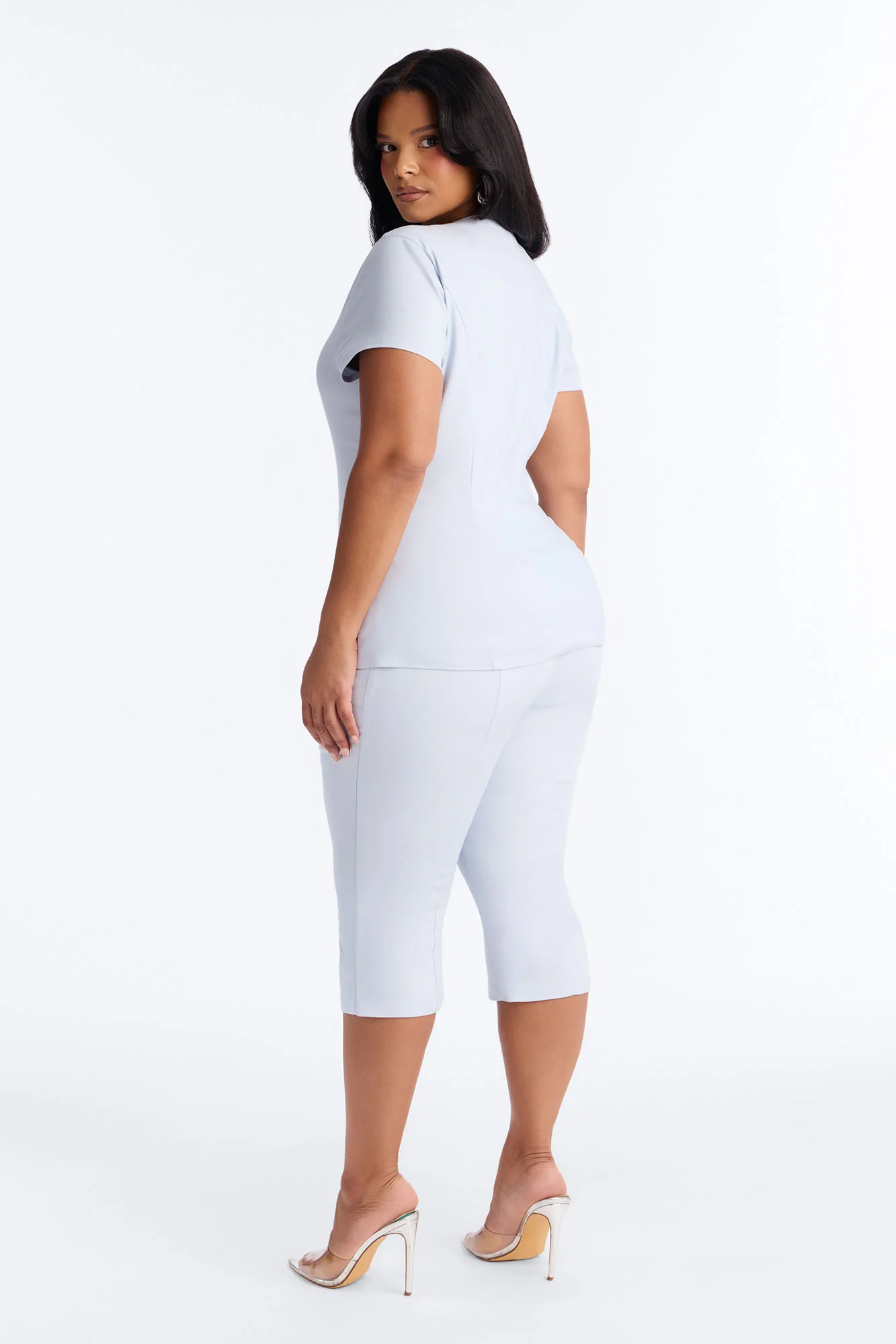 Claire Capri Pant Set - Light Blue - Image 8