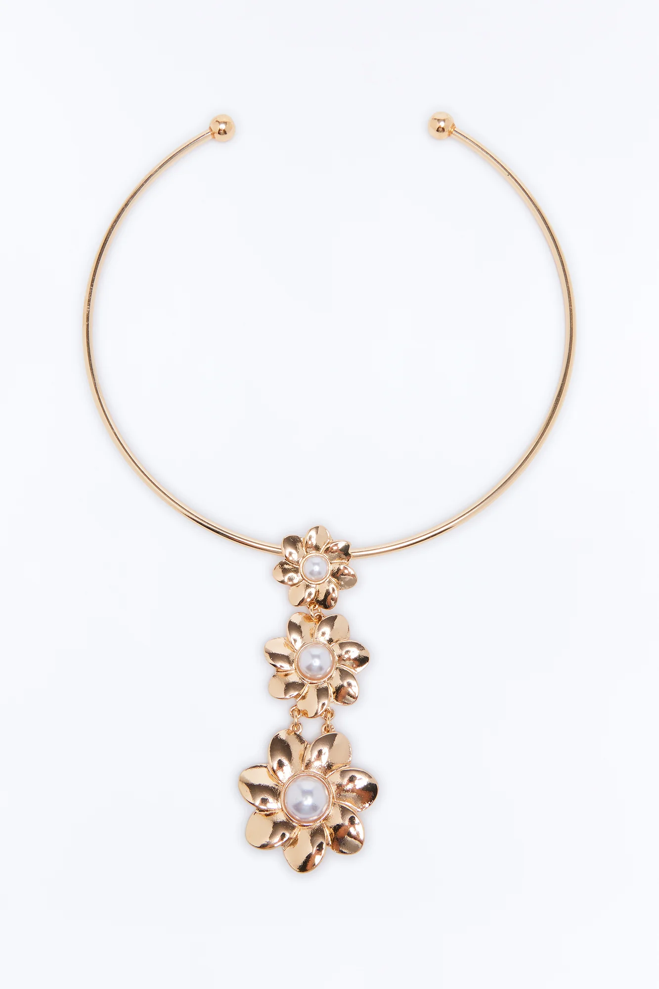 Claire Floral Choker - Gold