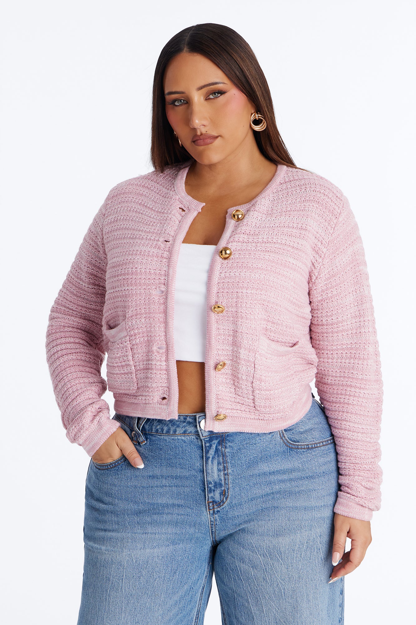 Class Act Cardigan - Pink - Image 5