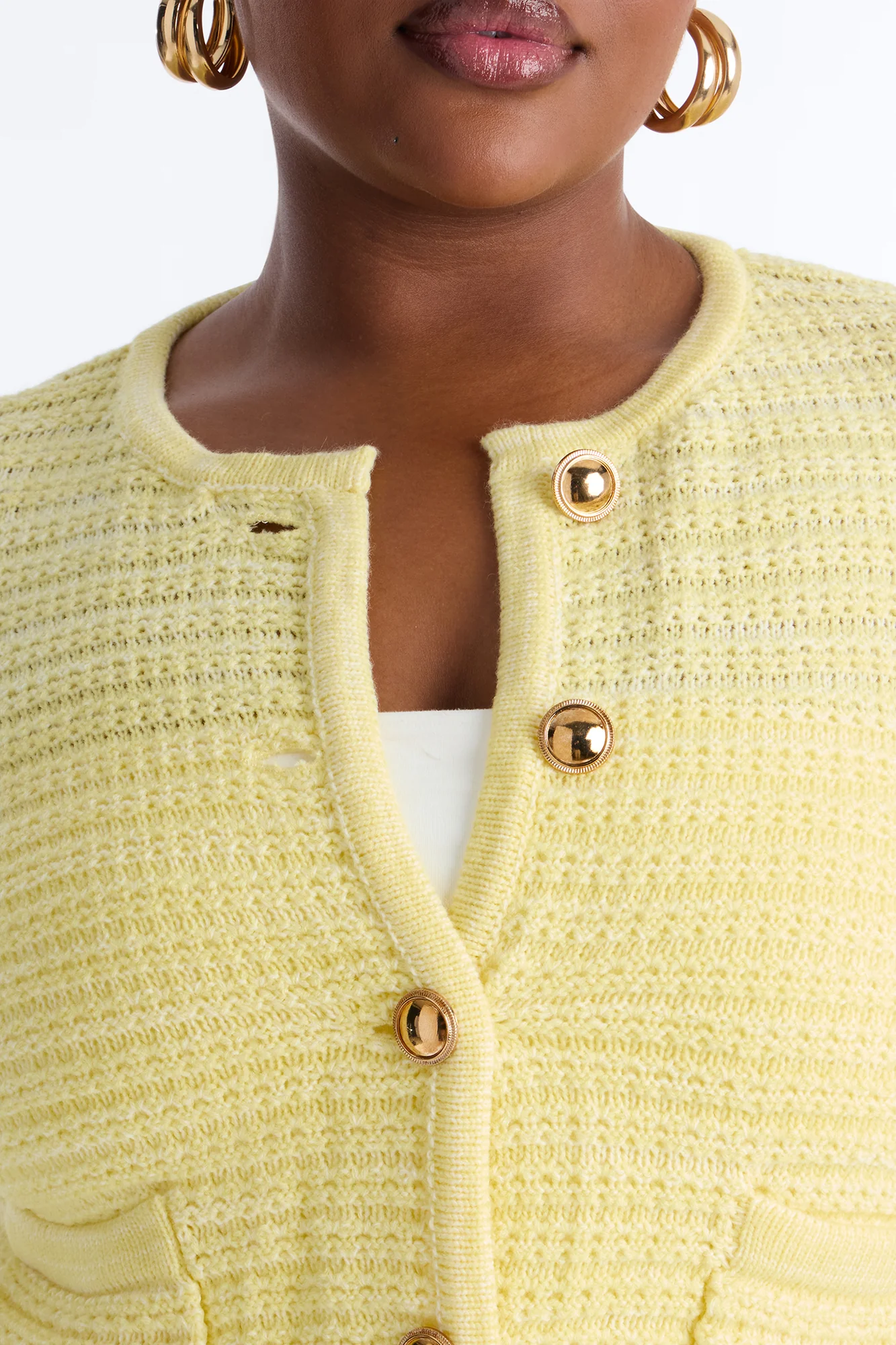 Class Act Cardigan - Yellow - Image 7