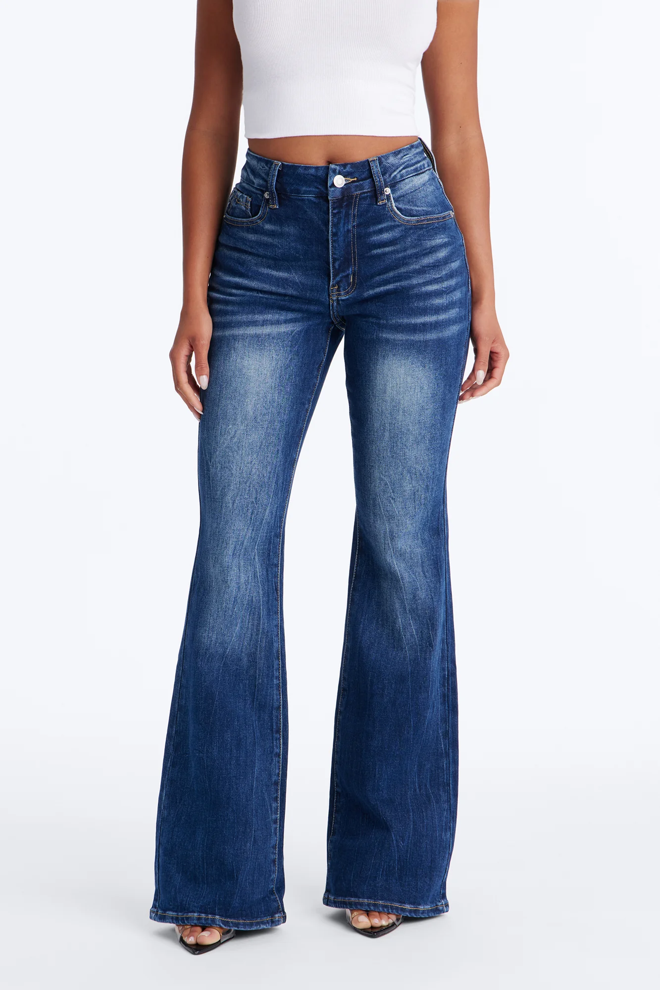 Classic Drift Stretch Flare Jeans - Medium Wash - Image 2